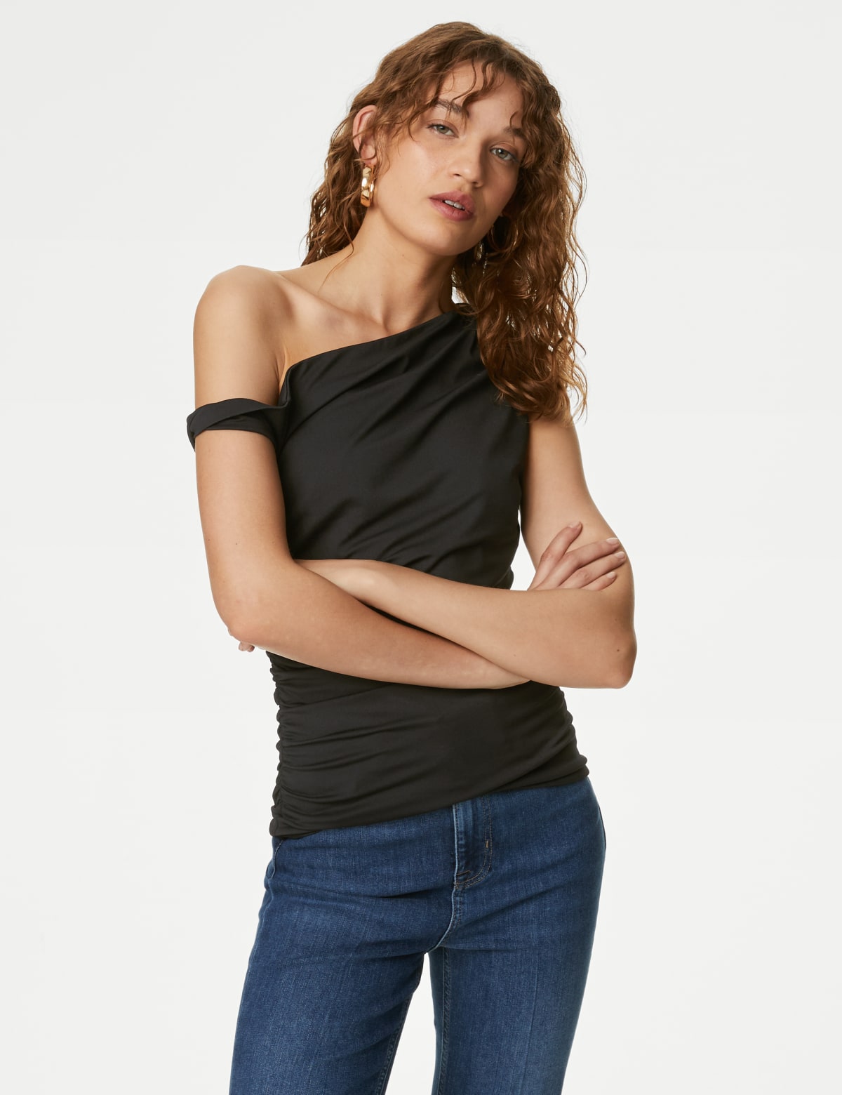 

Marks & Spencer Off The Shoulder Top (FEMALE, BLACK, 20-REG)