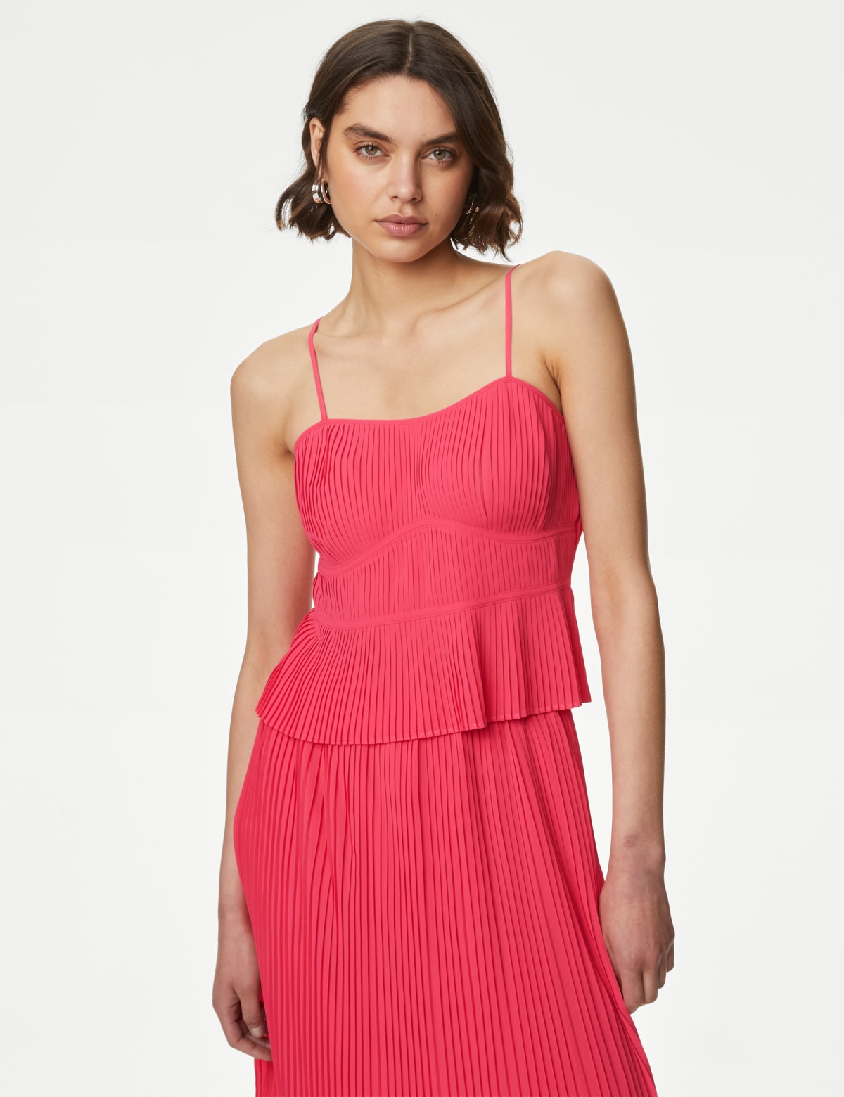 

Marks & Spencer V-Neck Waisted Cami Top (FEMALE, PINK, 20-REG)