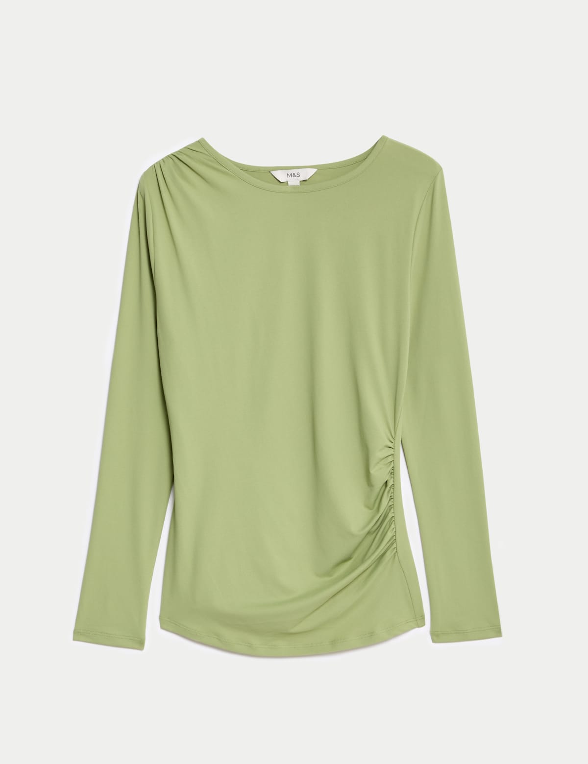 

Marks & Spencer Jersey Shirred Detail Top (FEMALE, FERN GREEN, 6-REG)