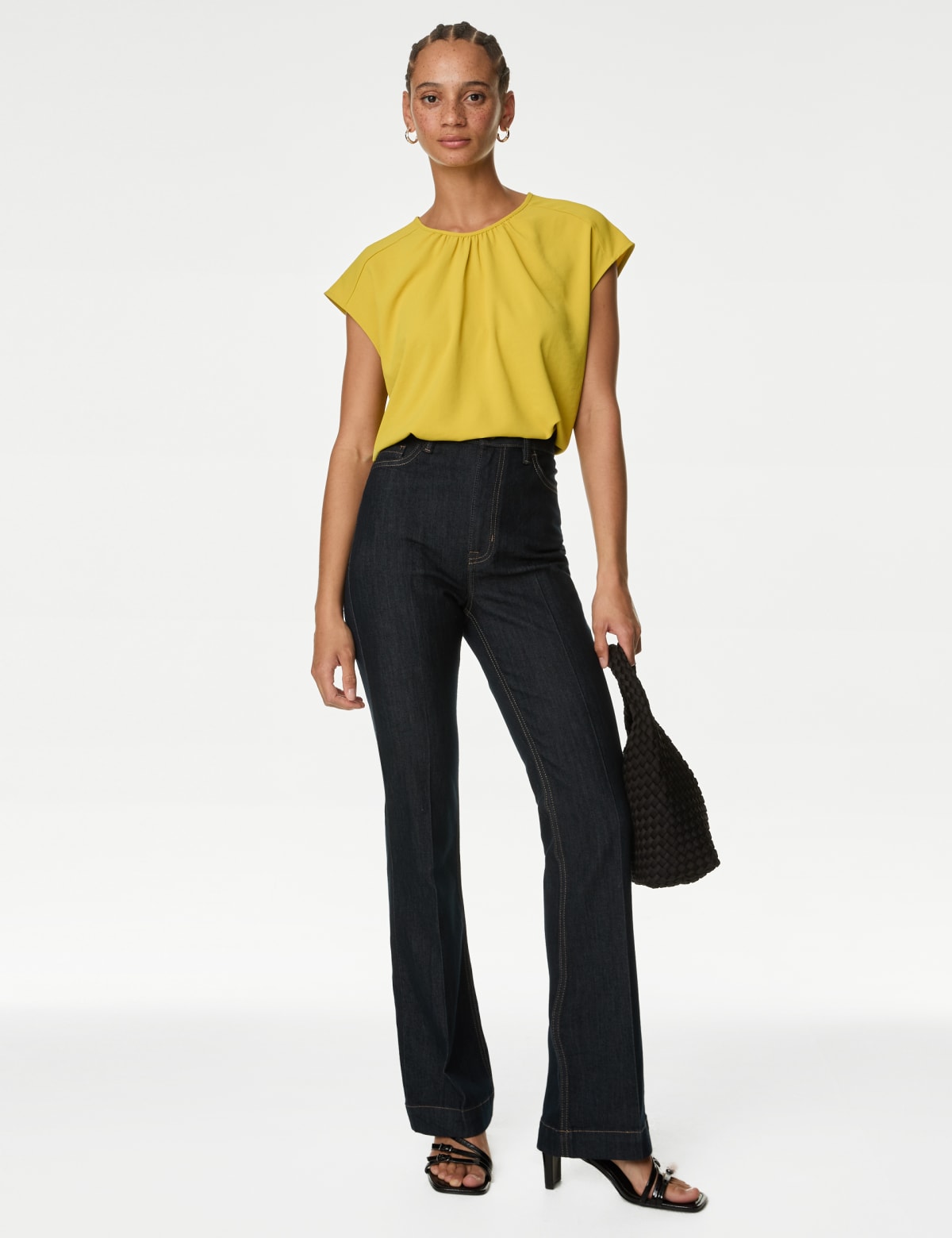 

Marks & Spencer Round Neck Blouse (FEMALE, MUSTARD, 14-REG)