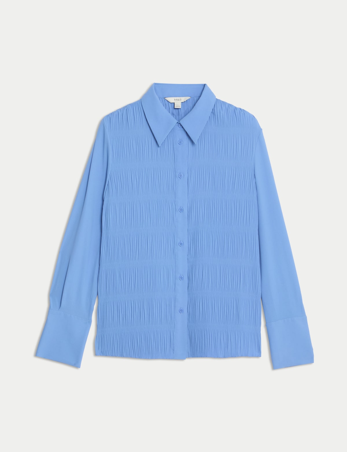 

Marks & Spencer Shirred Detail Shirt (FEMALE, BLUE, 14-REG)