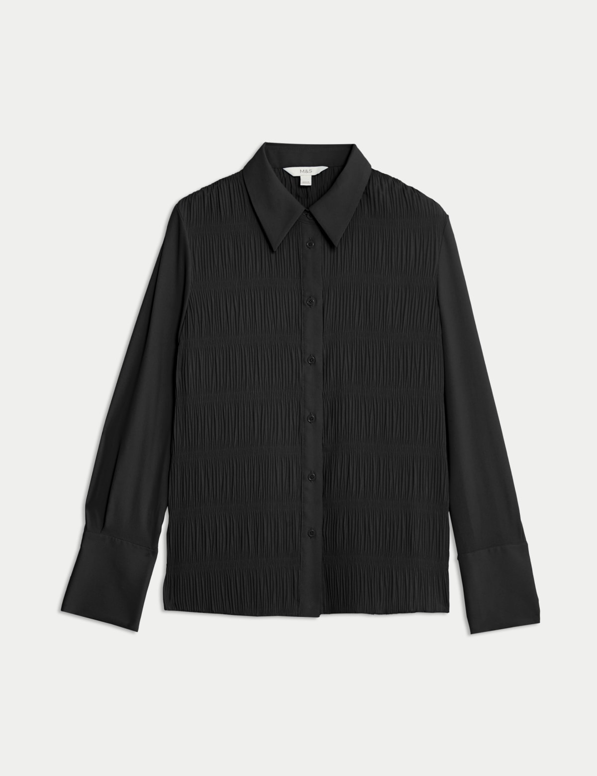 

Marks & Spencer Shirred Detail Shirt (FEMALE, BLACK, 8-REG)