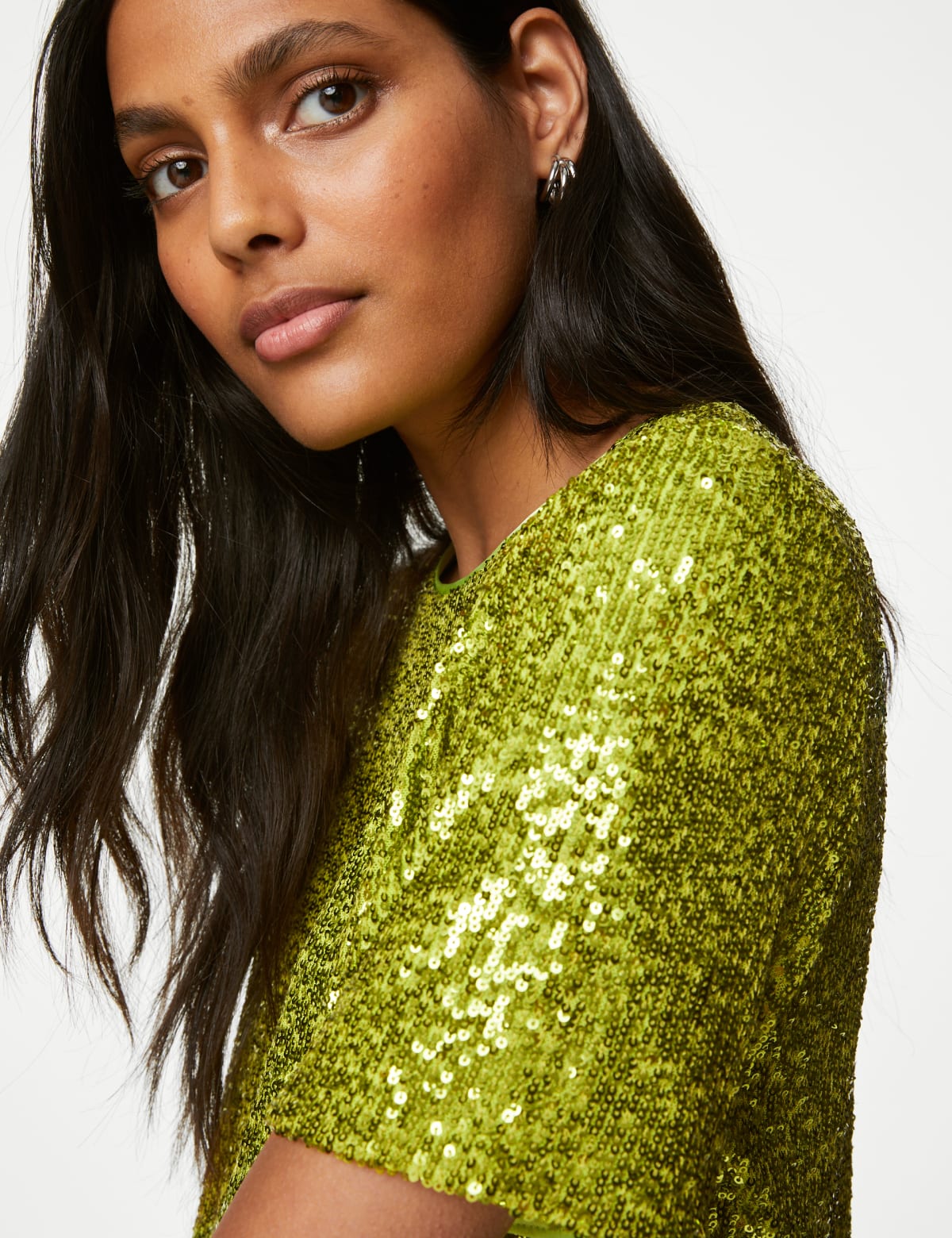 

Marks & Spencer Sequin Top (FEMALE, SOFT LIME, 12)