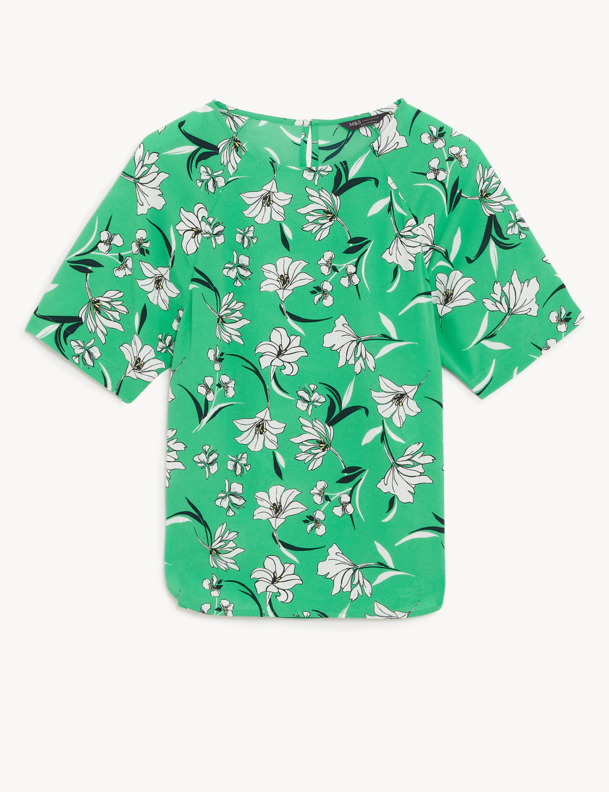 

Marks & Spencer Printed Top (FEMALE, GREEN MIX, 16-REG)