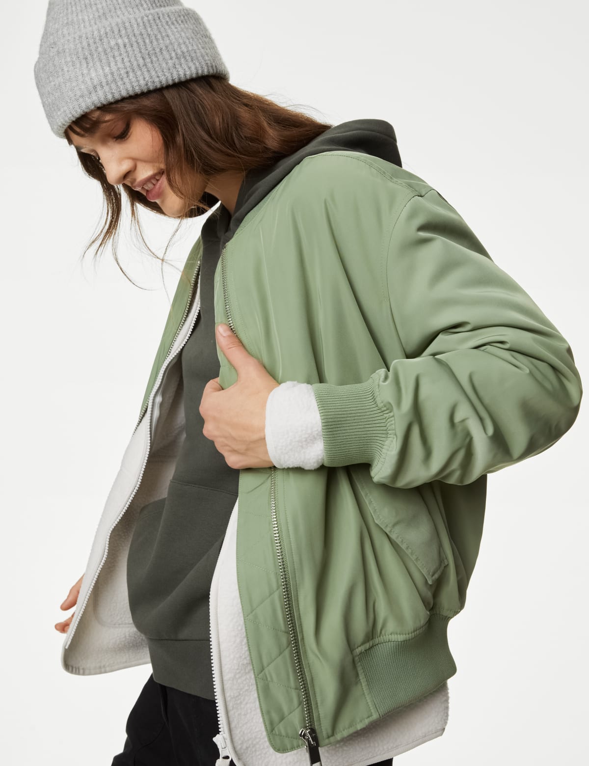 

Marks & Spencer Padded Bomber Jacket (FEMALE, BRIGHT SAGE, 20)