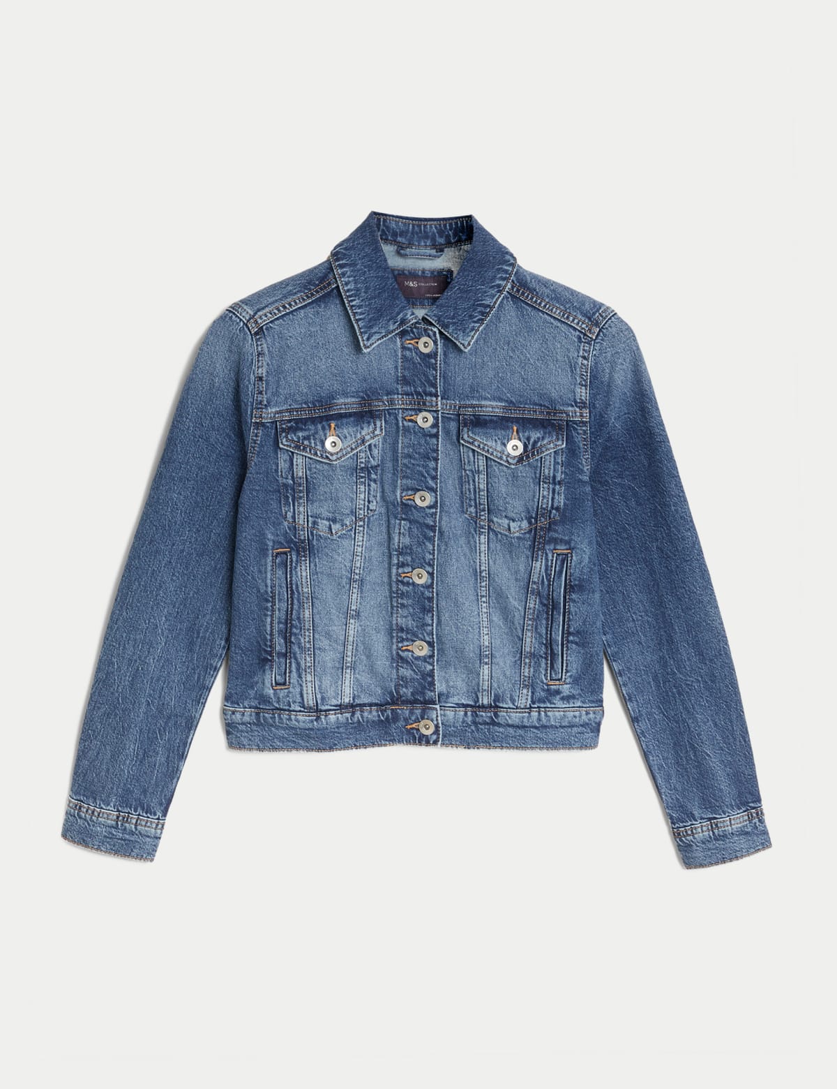 

Marks & Spencer Denim Jacket with Stretch (FEMALE, MEDIUM INDIGO, 6)