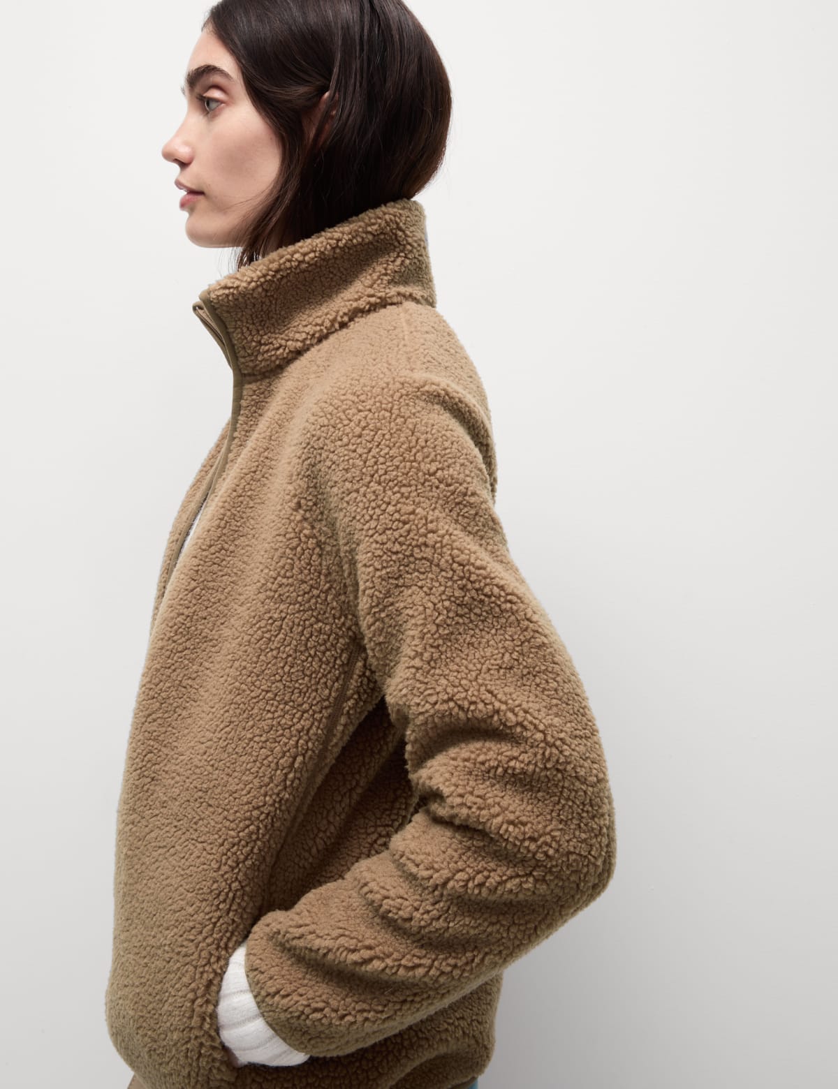 

Marks & Spencer Borg Lightweight Funnel Neck Jacket (FEMALE, SPICE, 16)
