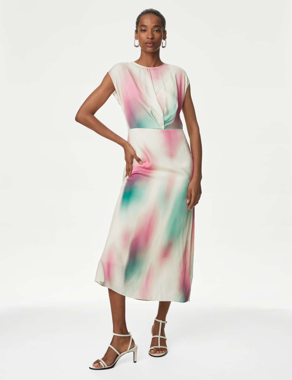 

Marks & Spencer Cupro Rich Ombre Twist Detail Dress (FEMALE, MULTI, 12)