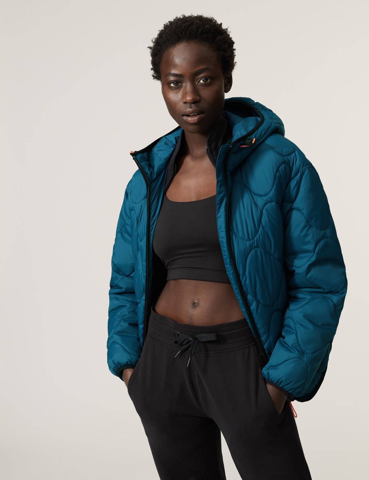 

Marks & Spencer Quilted Hooded Puffer Jacket (FEMALE, DARK BLUE, 14)