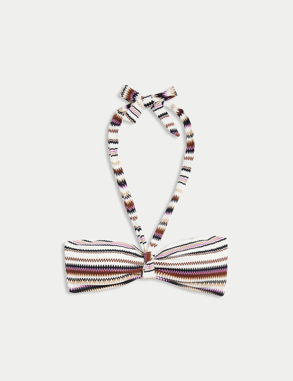 

Marks & Spencer Printed Halterneck Bikini Top (FEMALE, WHITE MIX, 10)