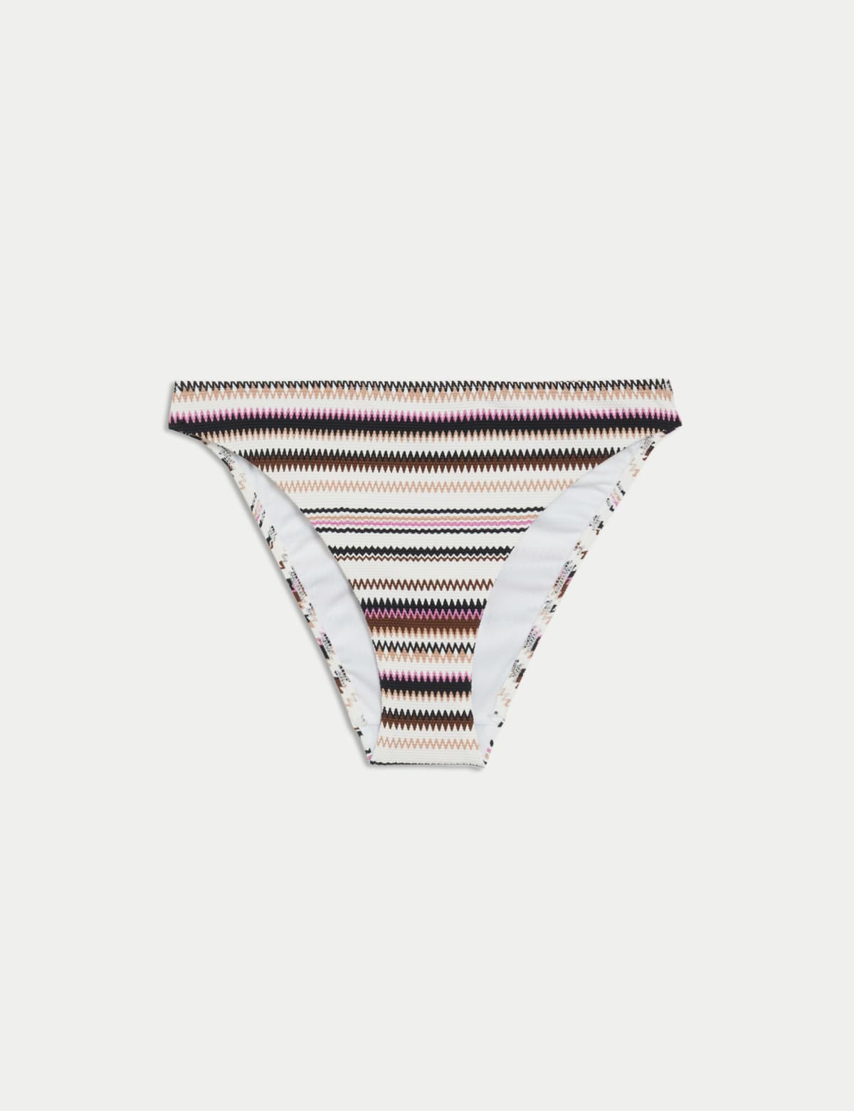 

Marks & Spencer Printed Textured High Leg Bikini Bottoms (FEMALE, WHITE MIX, 6)
