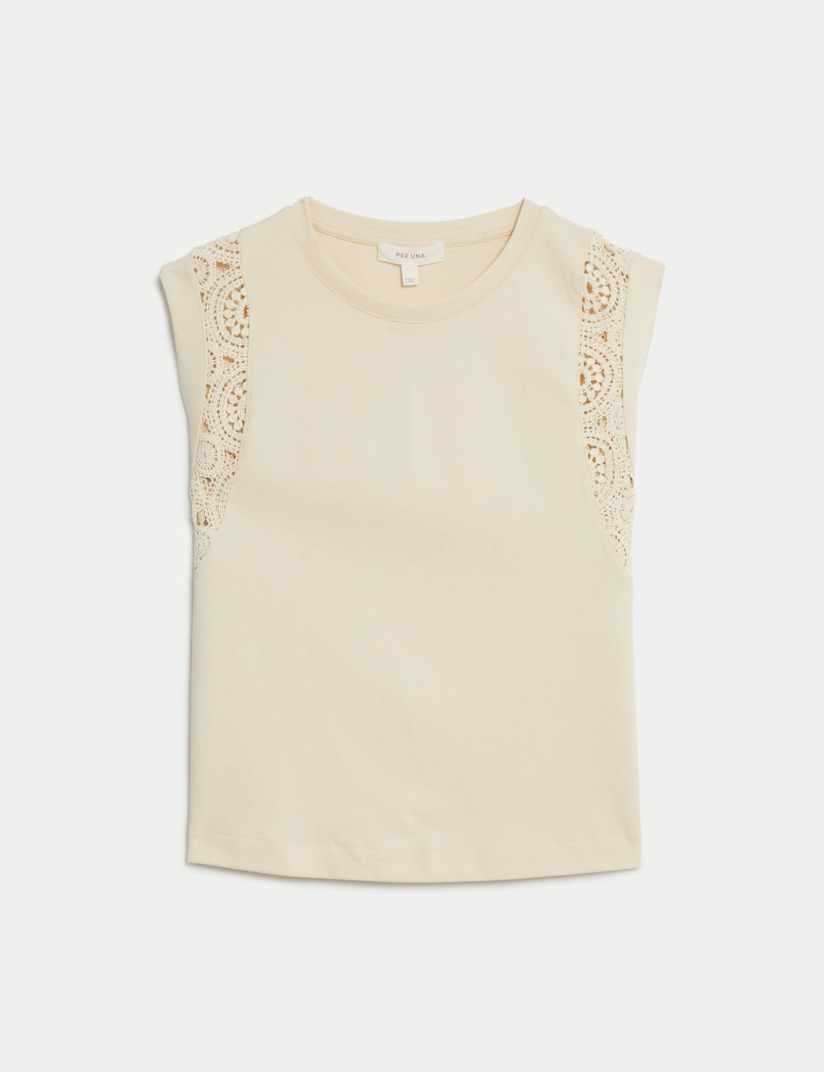

Marks & Spencer Pure Cotton Lace Insert T-Shirt (FEMALE, ECRU, 10)