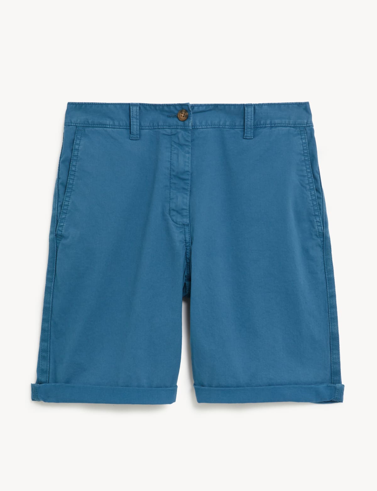 

Marks & Spencer Cotton Rich Tea Dyed Chino Shorts (FEMALE, INK, 18)