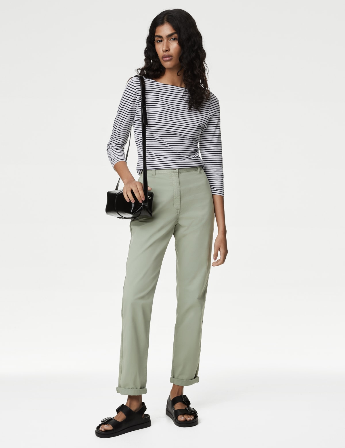 

Marks & Spencer Cotton Rich Tea Dyed Slim Fit Chinos (FEMALE, DARK SAGE, 16-REG)