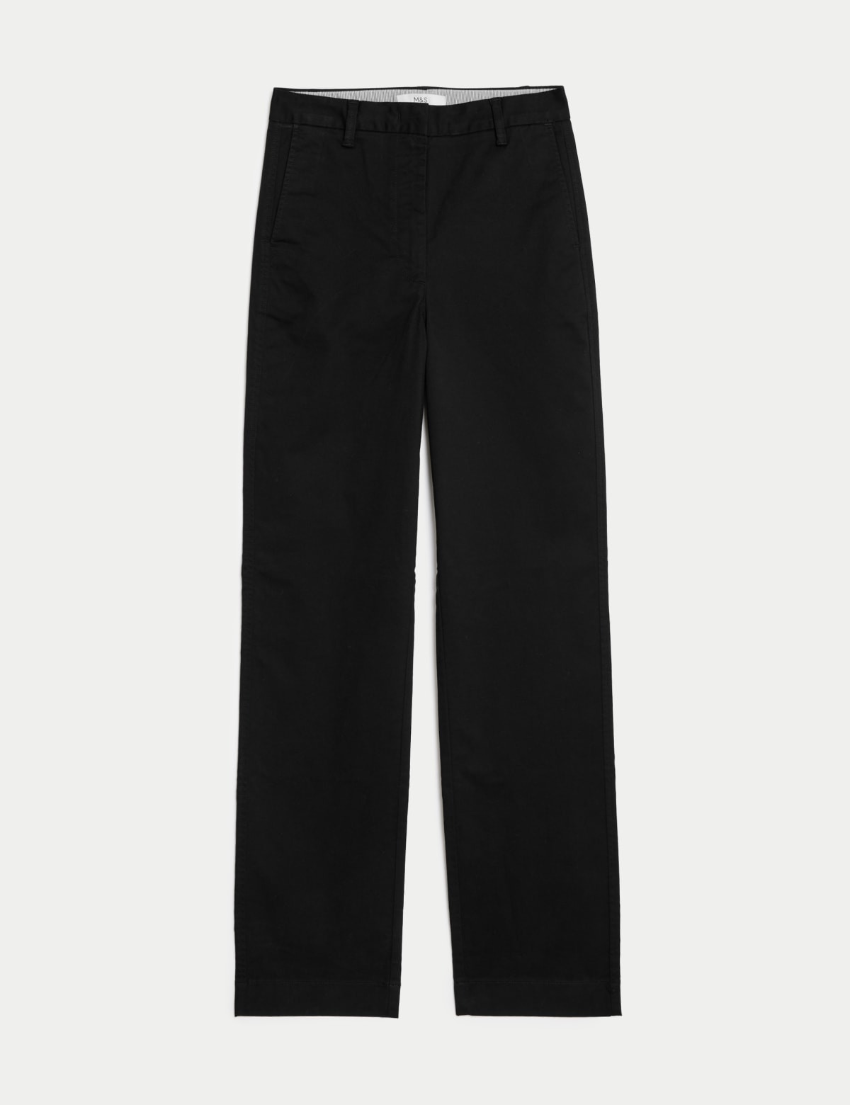 

Marks & Spencer Cotton Rich Straight Leg Chinos (FEMALE, BLACK, 8-REG)