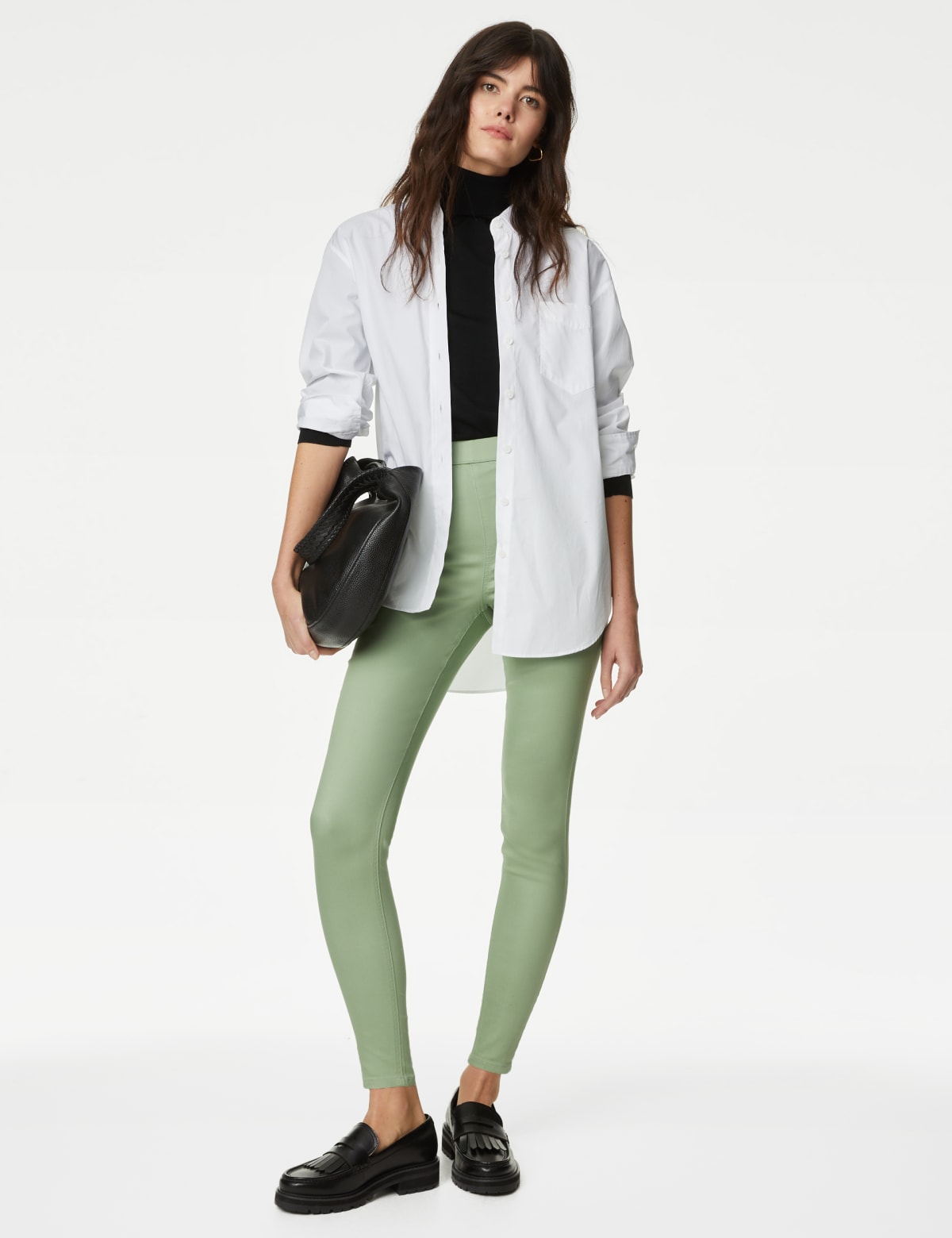 

Marks & Spencer High Waisted Jeggings (FEMALE, PALE JADE, 16-REG)