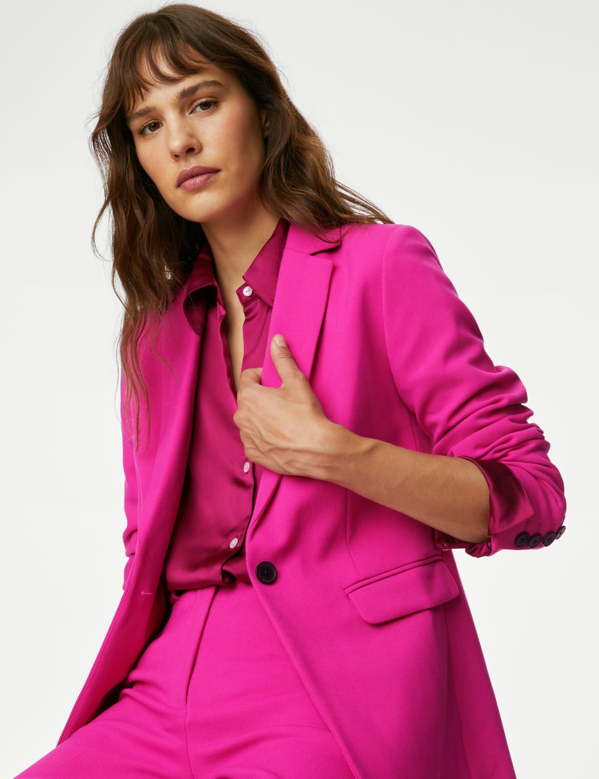 

Marks & Spencer Tailored Single Breasted Blazer (FEMALE, BRIGHT PINK, 10)