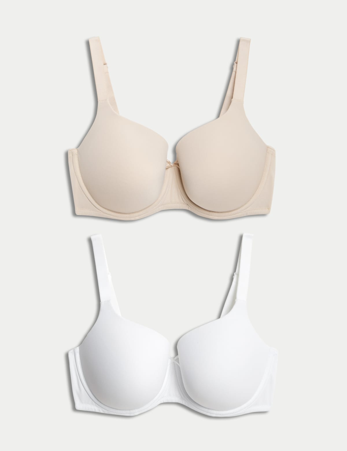 

Marks & Spencer 2 Pack Polyamide Mix Plain Bra (FEMALE, OPALINE MIX, 38-D)