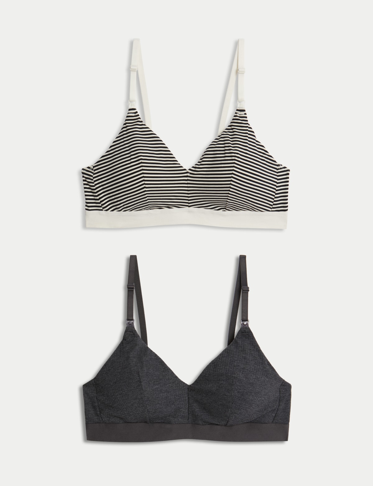 

Marks & Spencer 2pk Non Wired Nursing Bras A-E (FEMALE, CHARCOAL MIX, 14-A-C)