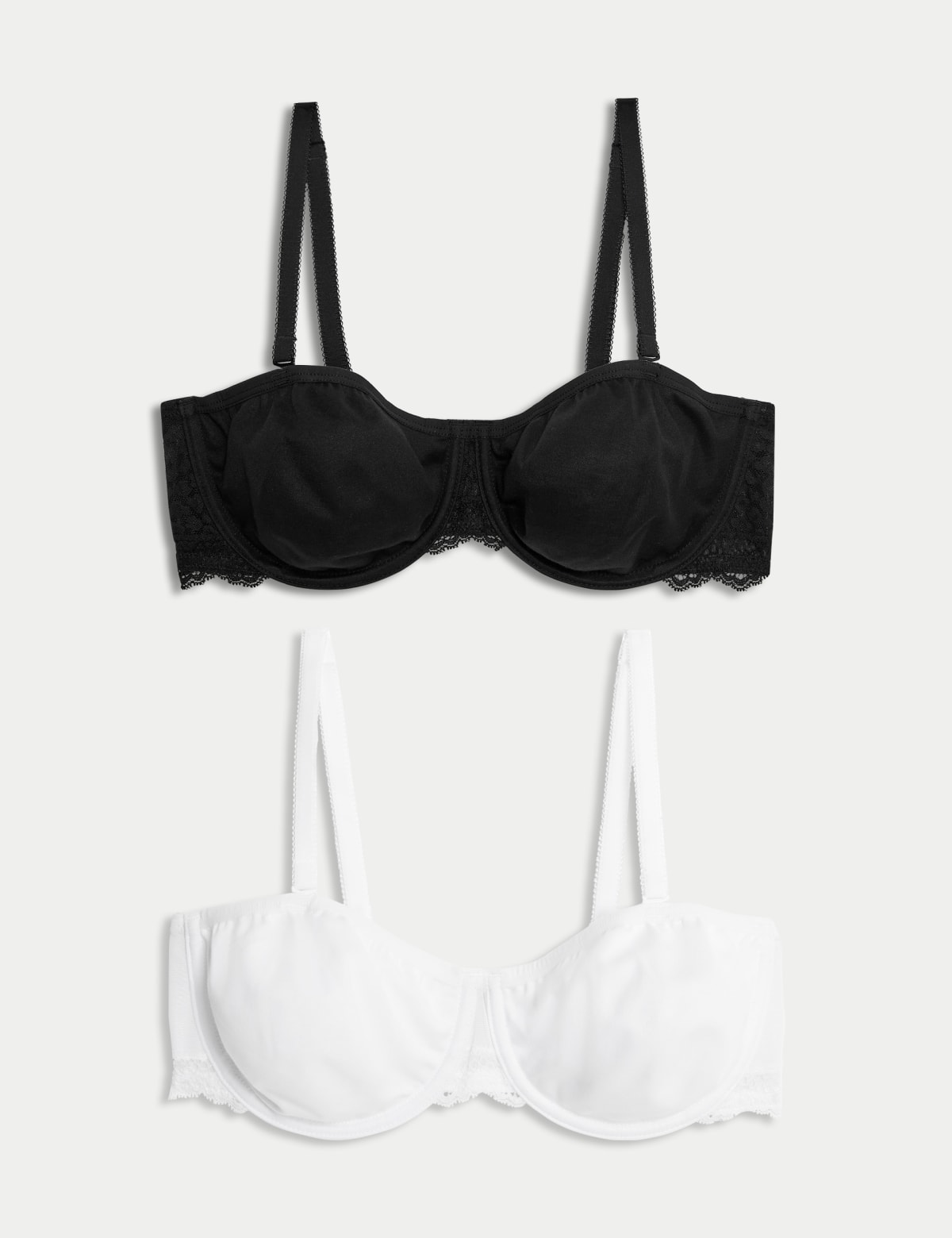 

Marks & Spencer 2pk Wired Strapless Bras (FEMALE, BLACK MIX, 38-B)