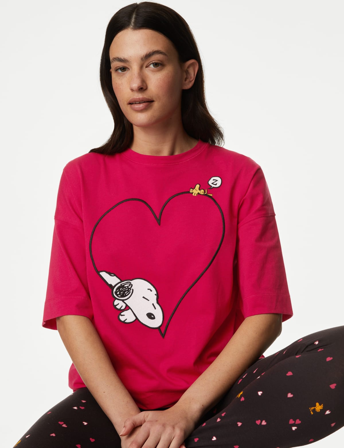 

Marks & Spencer Cotton Rich Snoopy™ Pyjama Set (FEMALE, GERANIUM, XS)