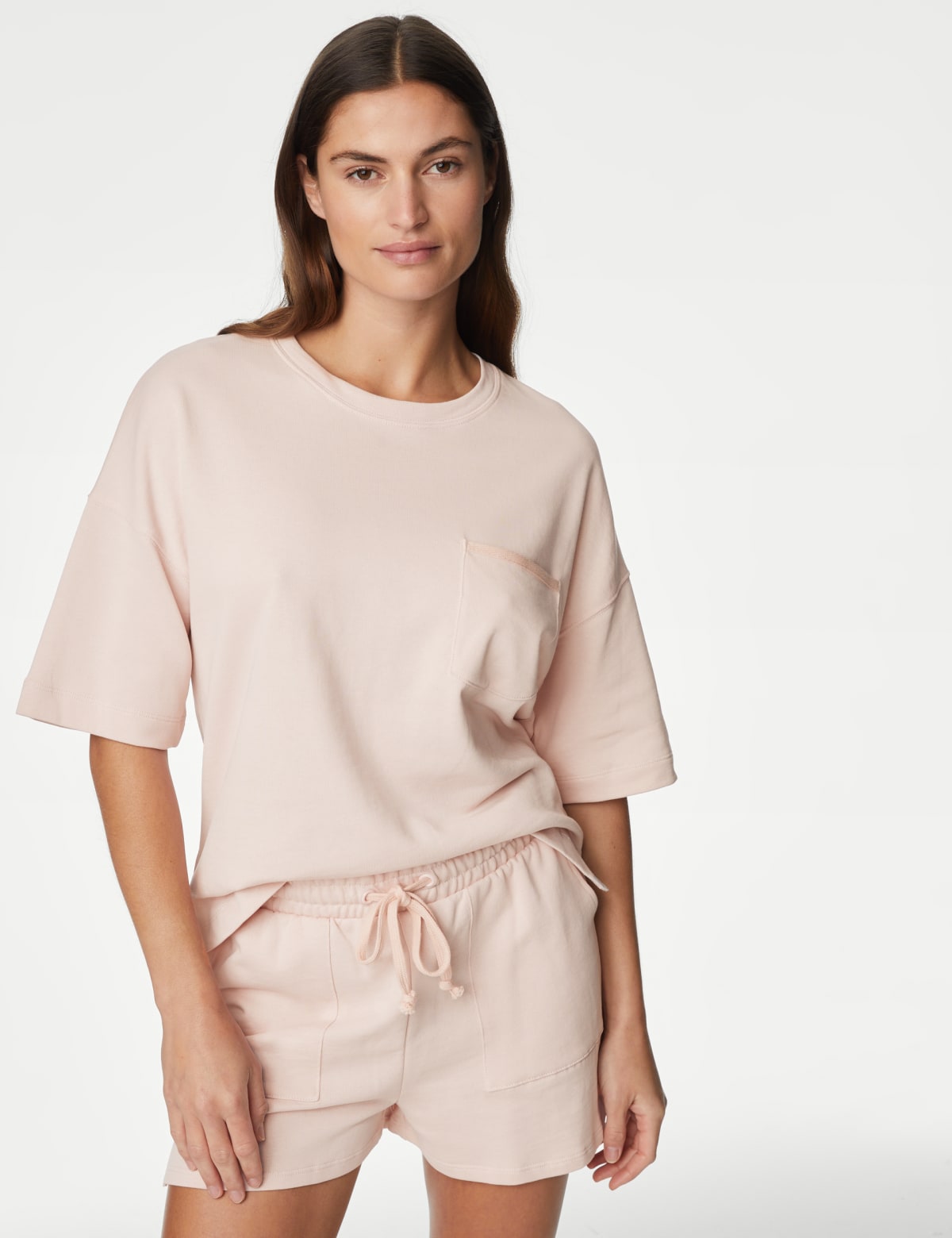 

Marks & Spencer Pure Cotton Lounge Set (FEMALE, SOFT PINK, S)