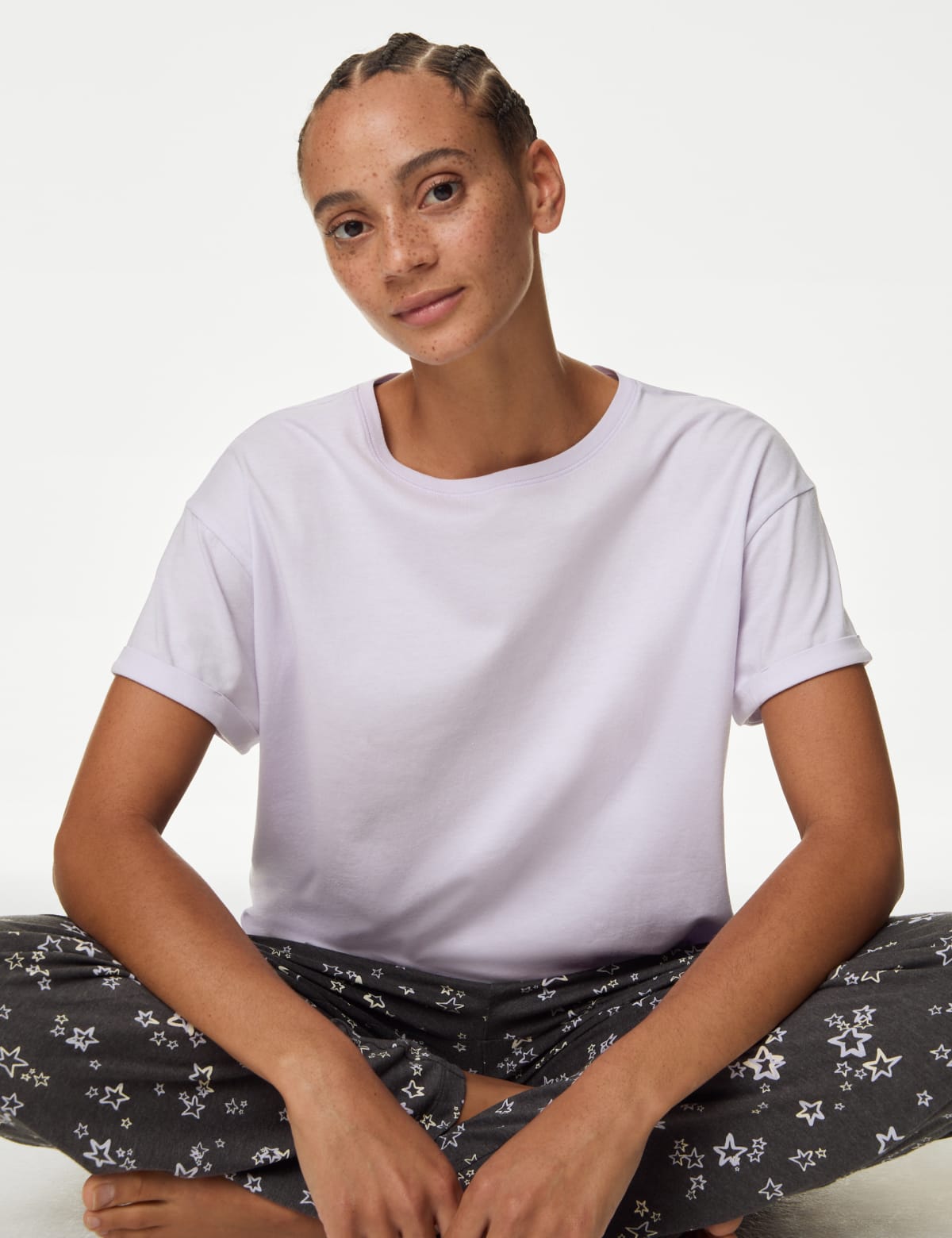 

Marks & Spencer Pure Cotton Printed Pyjama Set (FEMALE, CHARCOAL MIX, XL)