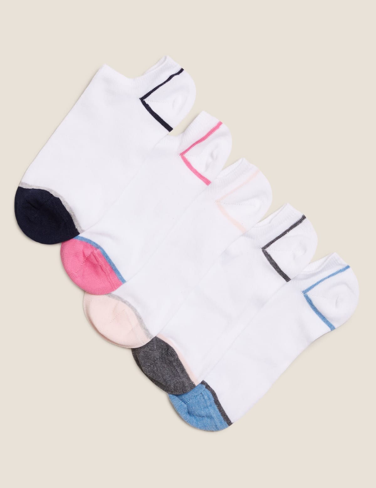 

Marks & Spencer 5pk Cotton Rich Trainer Liners™ (FEMALE, WHITE MIX)