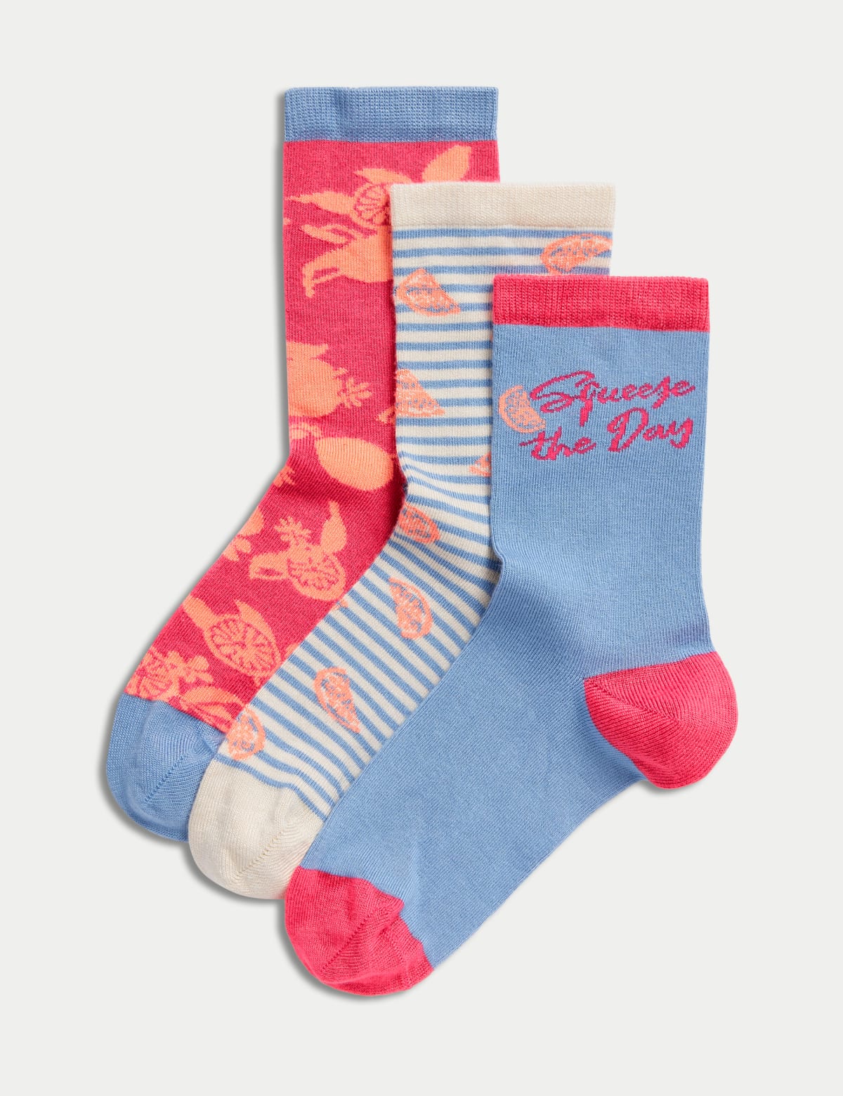 

Marks & Spencer 3pk Sumptuously Soft™ Ankle High Socks (FEMALE, BLUE MIX)