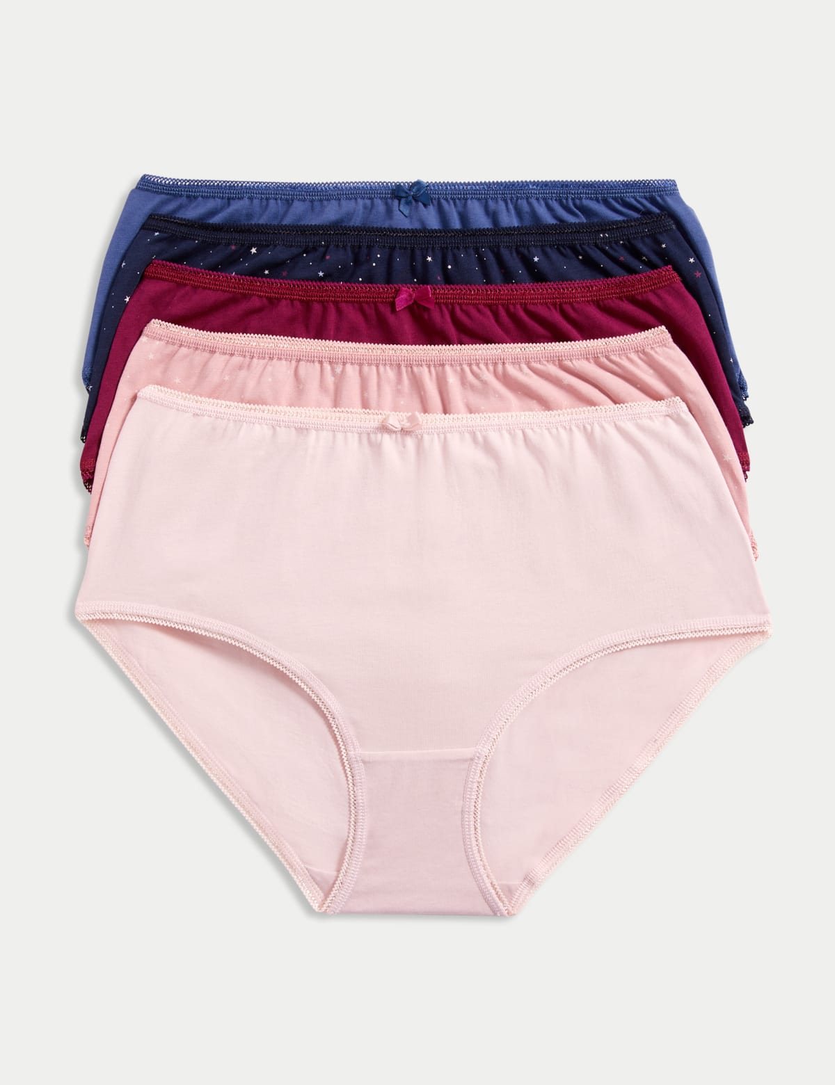 

Marks & Spencer Pack 5 Cotton Mix Knickers (FEMALE, DARK RED MIX, 8)