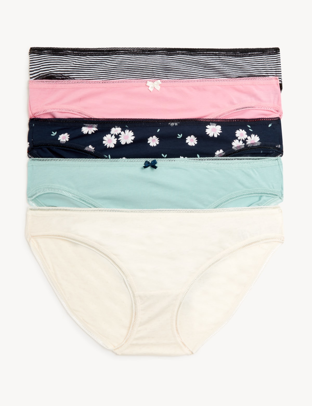 

Marks & Spencer Pack 5 Cotton Mix Knickers (FEMALE, PETAL PINK, 12)