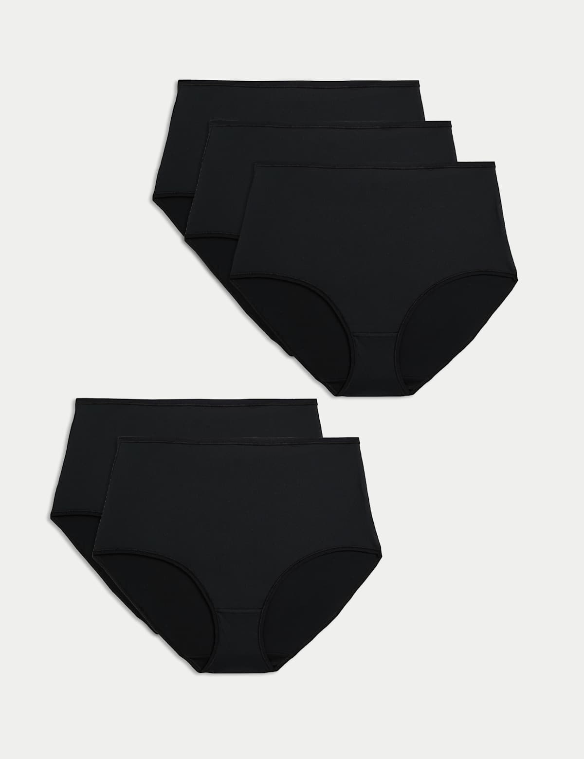 

Marks & Spencer 5pk No VPL Microfibre Full Briefs (FEMALE, BLACK, 8)