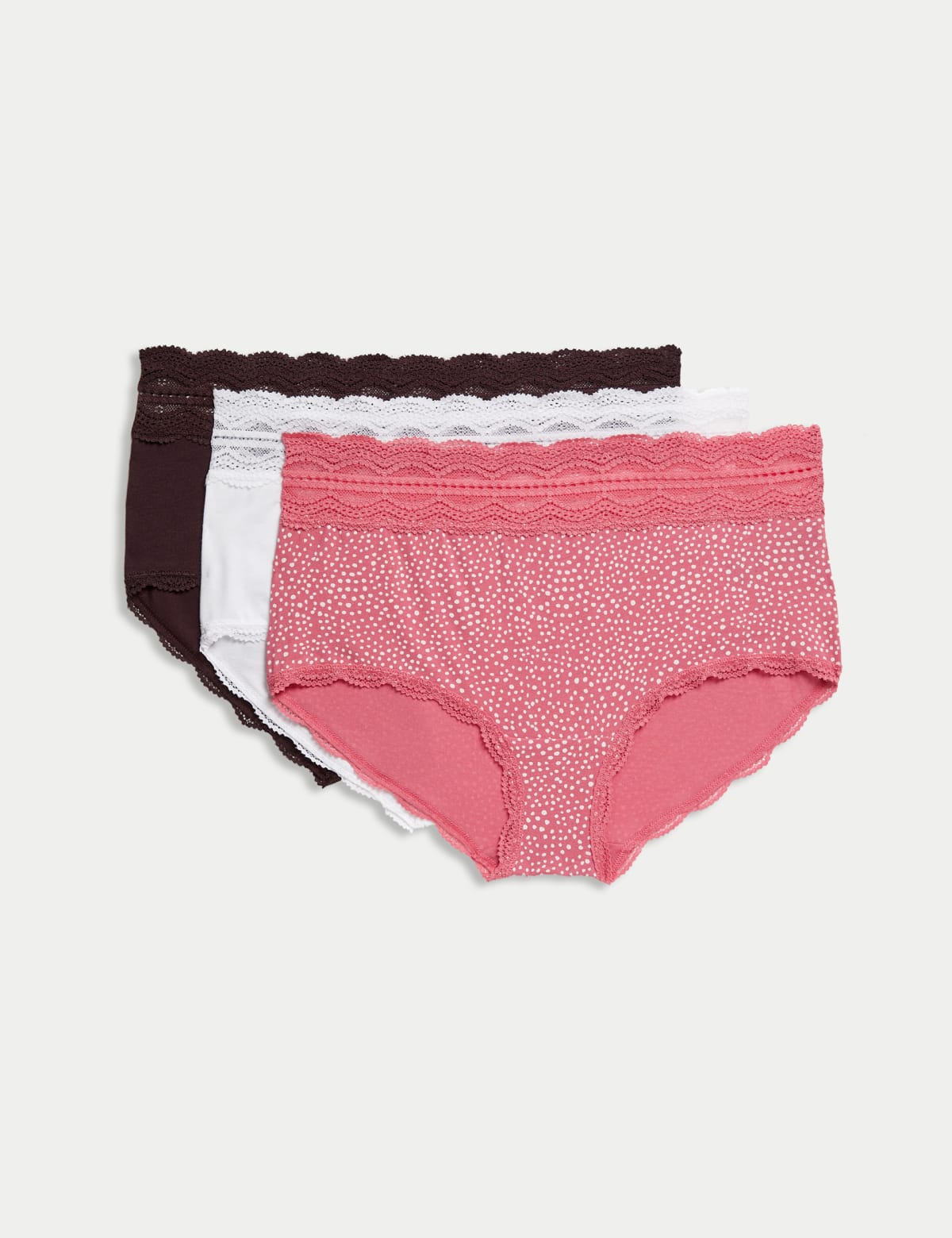 

Marks & Spencer 3pk Cotton Rich High Rise Shorts (FEMALE, PINK MIX, 8)