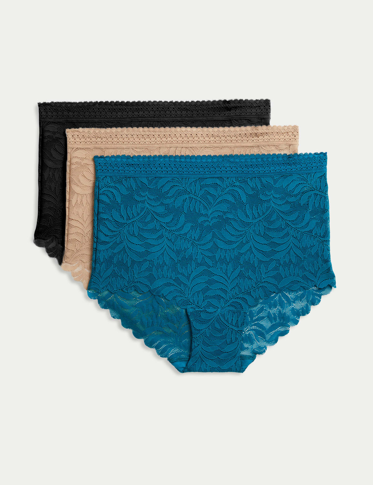 

Marks & Spencer 3pk Flexifit™ Lace Full Briefs (FEMALE, WINTER TURQ, 14)