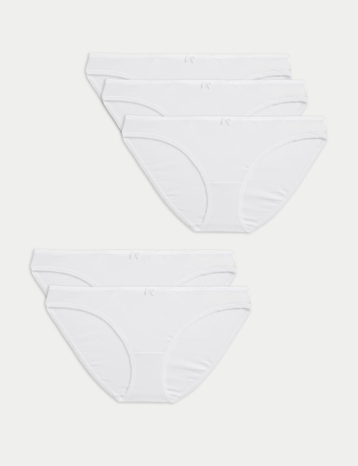 

Marks & Spencer 5pk Cotton Lycra® Bikini Knickers (FEMALE, WHITE, 12)