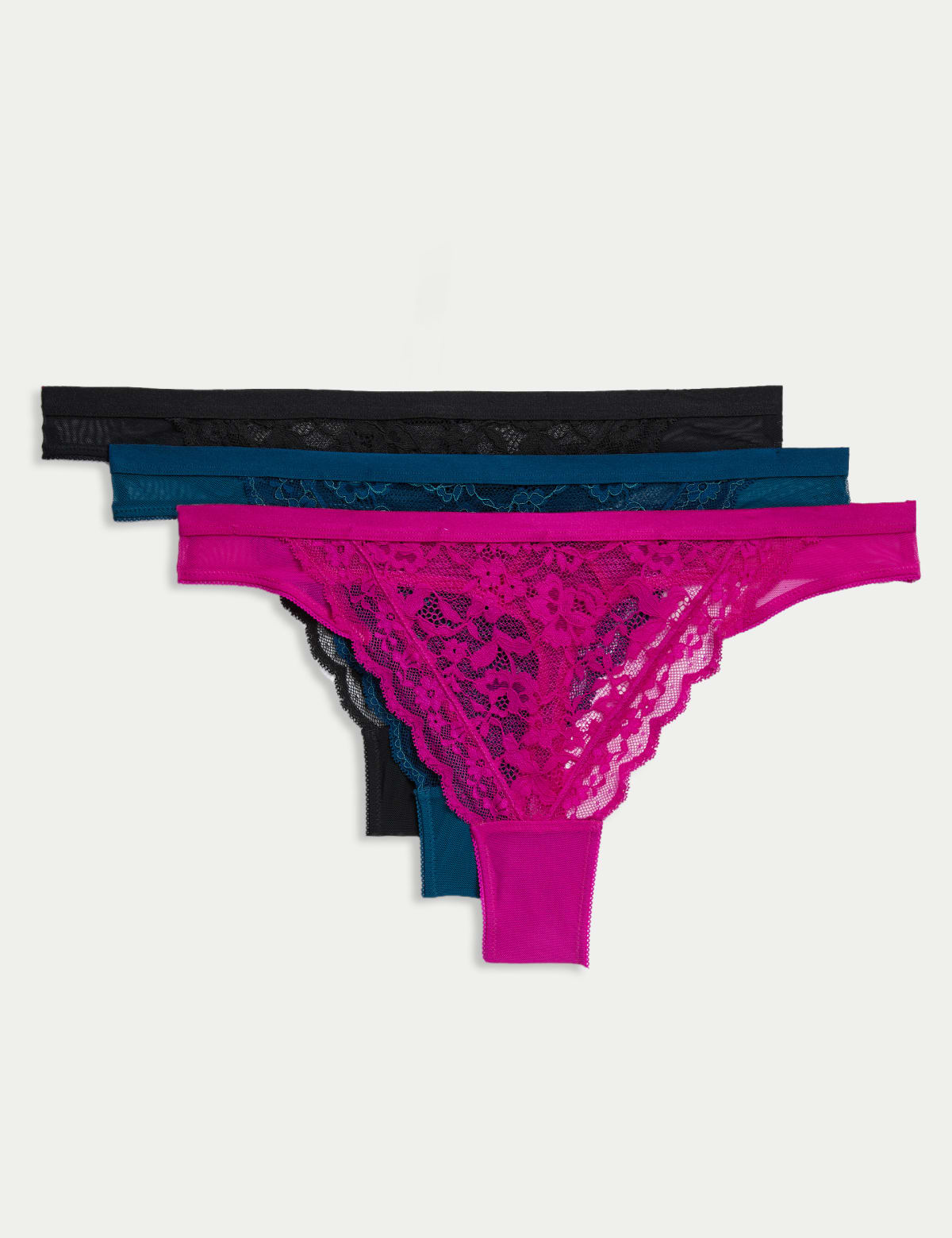 

Marks & Spencer 3pk Lace Thongs (FEMALE, BRIGHT PINK MIX, 10)