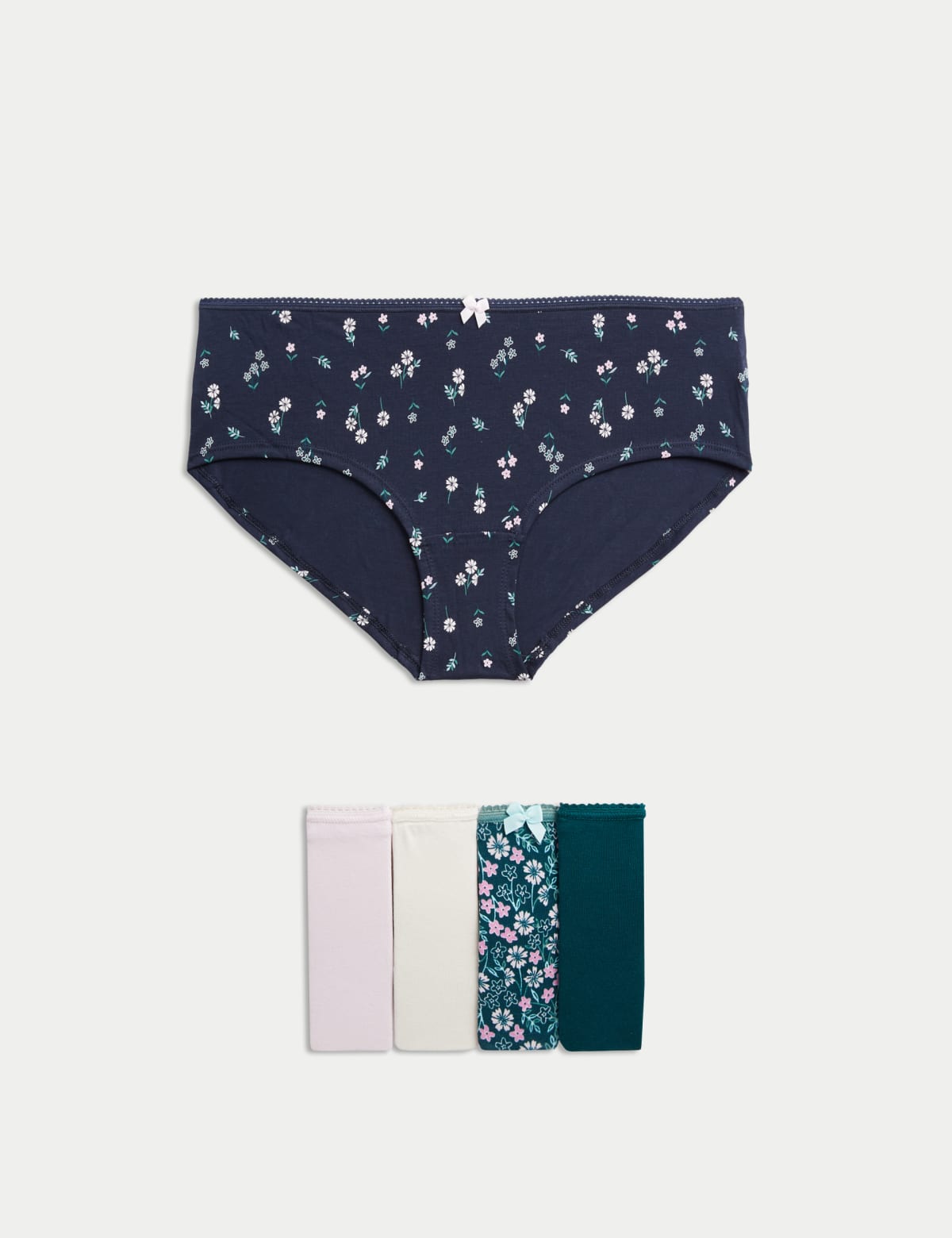 

Marks & Spencer Pack 5 Cotton Mix Knickers (FEMALE, PETROL GREEN, 20)