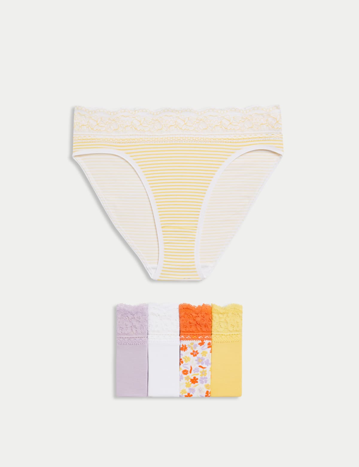 

Marks & Spencer 5pk Cotton Rich Printed High Leg Knickers (FEMALE, SUNSHINE, 18)