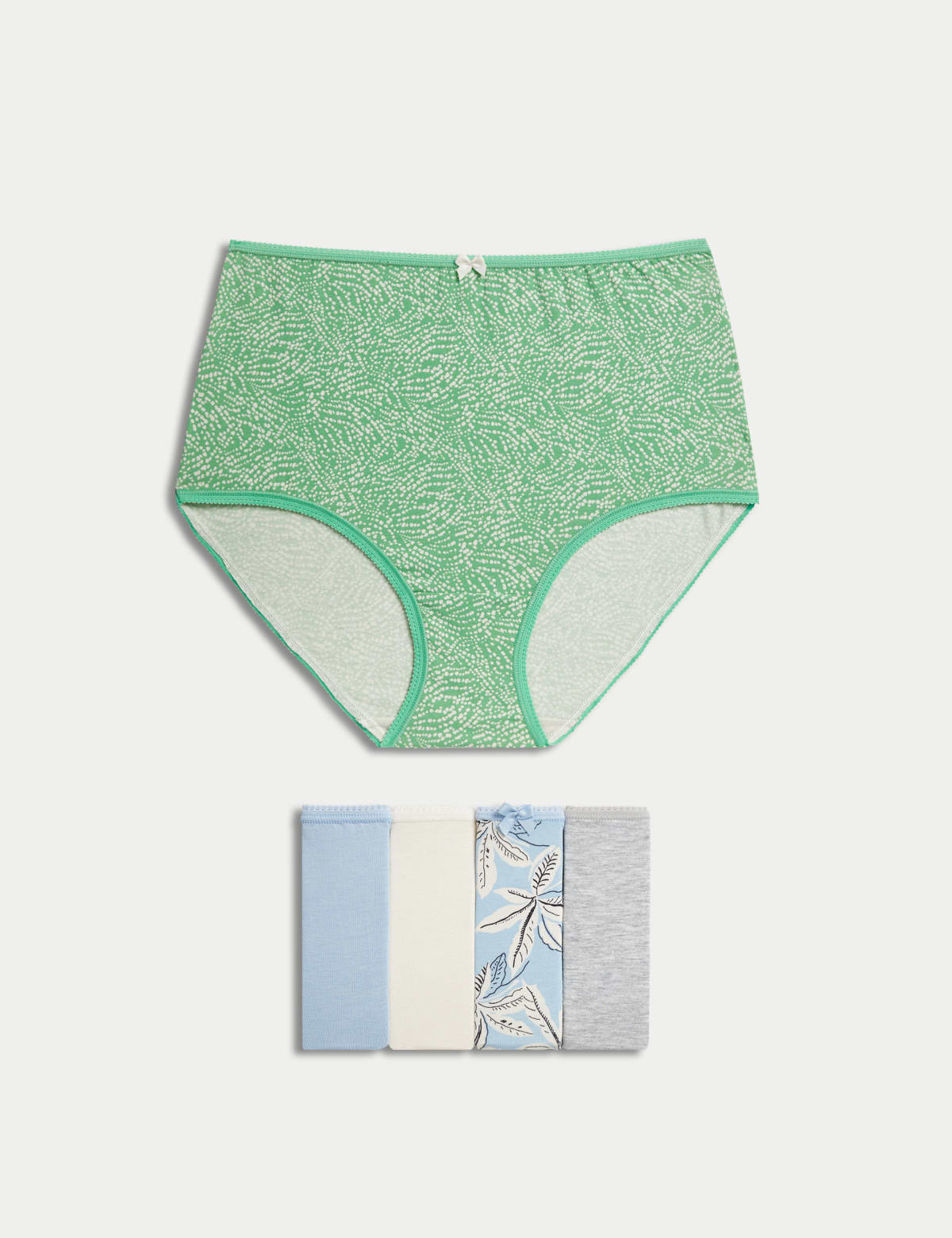 

Marks & Spencer 5pk Cotton Lycra™ Printed Full Briefs (FEMALE, DUSTY BLUE, 12)