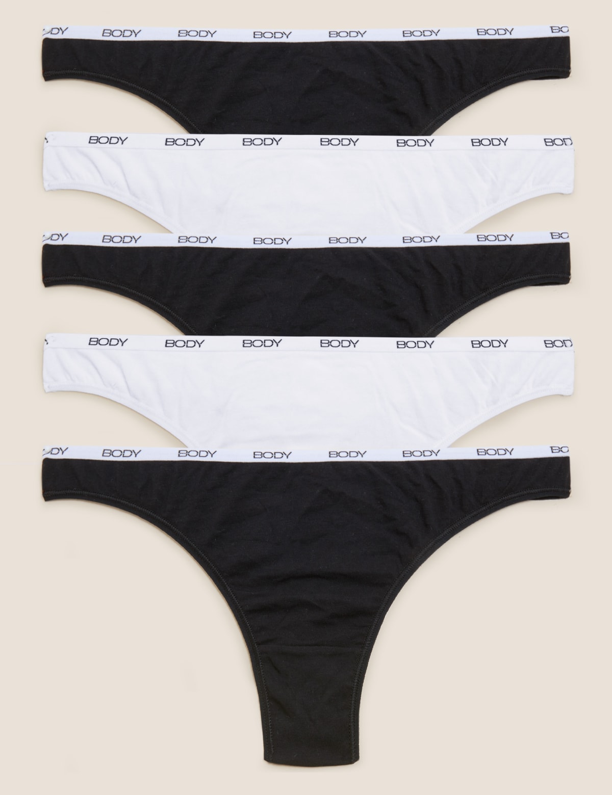 

Marks & Spencer 5pk Supima Cotton Thongs (FEMALE, BLACK MIX, 8)
