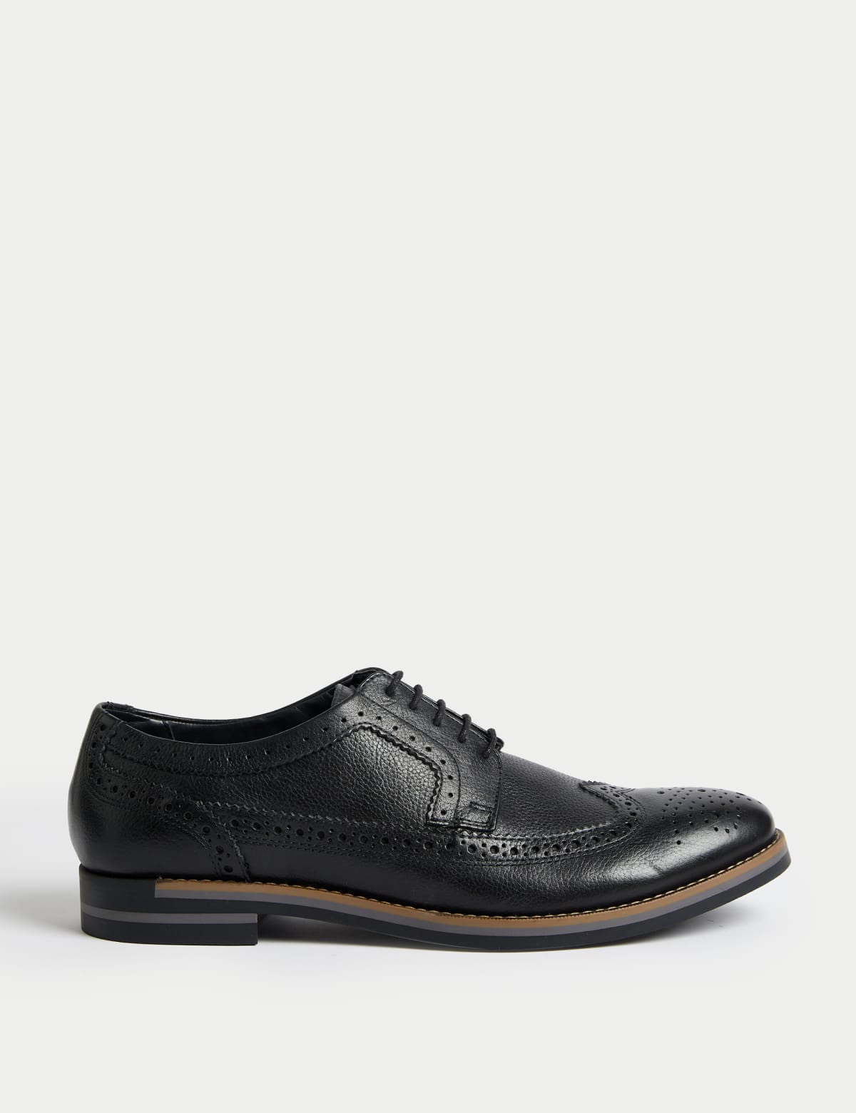 

Marks & Spencer Leather Trisole Brogues (MALE, BLACK, 7)