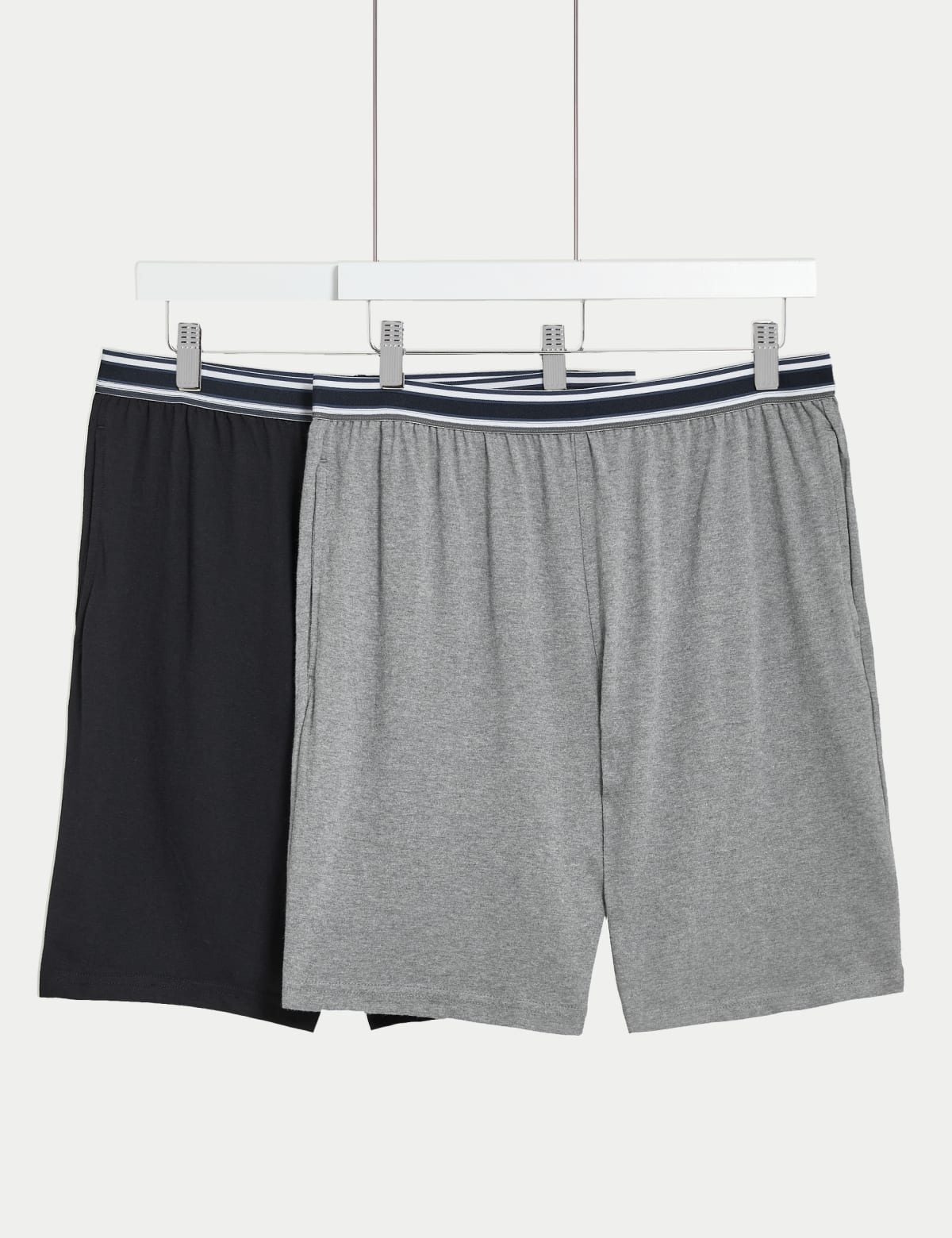 

Marks & Spencer 2pk Pure Cotton Pyjama Shorts (MALE, GREY MIX, XXL)
