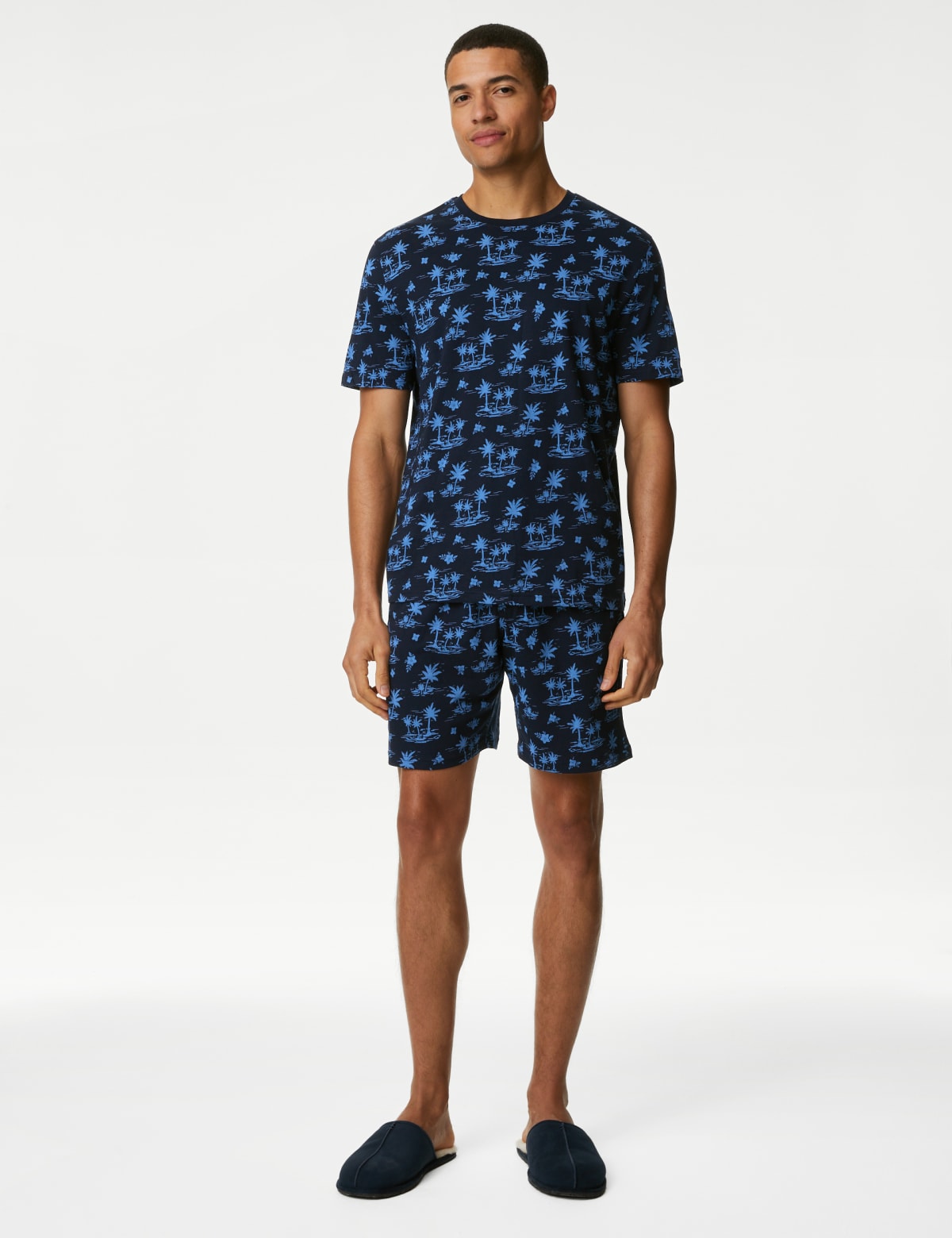 

Marks & Spencer Pure Cotton Tropical Print Pyjama Set (MALE, NAVY MIX, XXL)