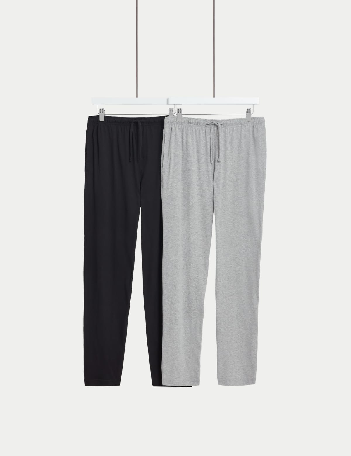 

Marks & Spencer 2pk Pure Cotton Pyjama Bottoms (MALE, GREY MIX, M)