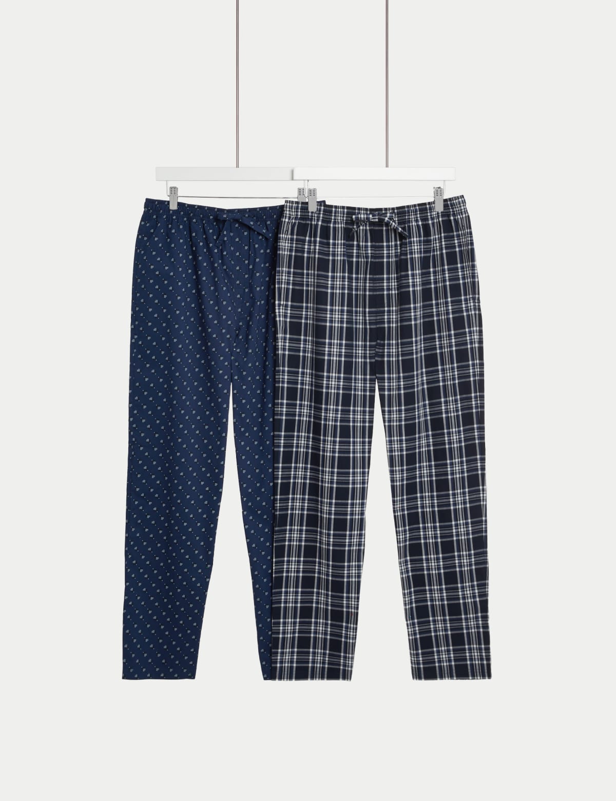 

Marks & Spencer 2pk Pure Cotton Pyjama Bottoms (MALE, NAVY MIX, M)