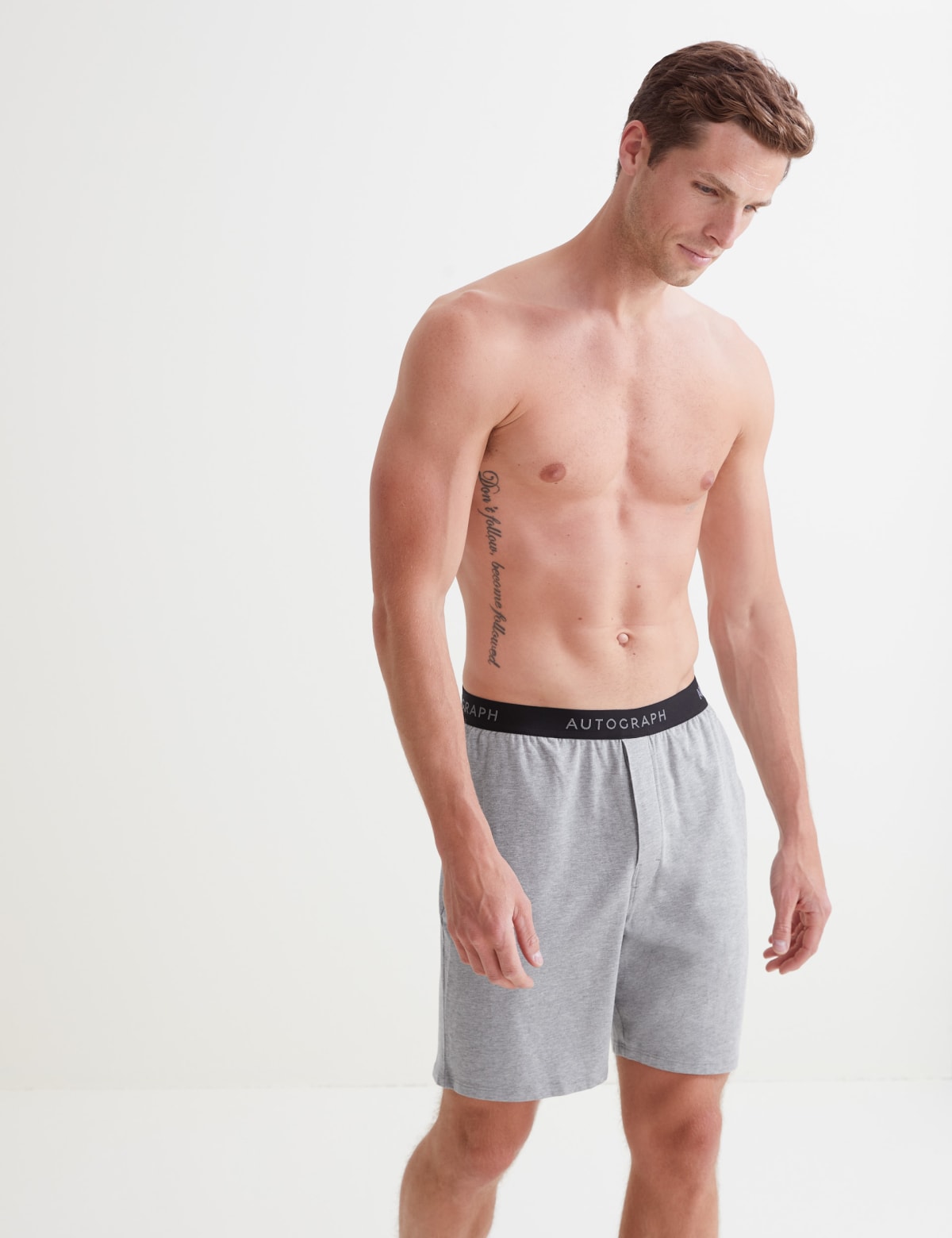 

Marks & Spencer Supima® Cotton Blend Supersoft Pyjama Shorts (MALE, GREY MARL, M)