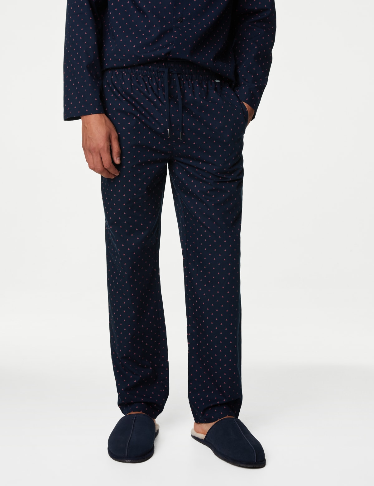 

Marks & Spencer Supima® Cotton Rich Geometric Pyjama Bottoms (MALE, NAVY MIX, XL)