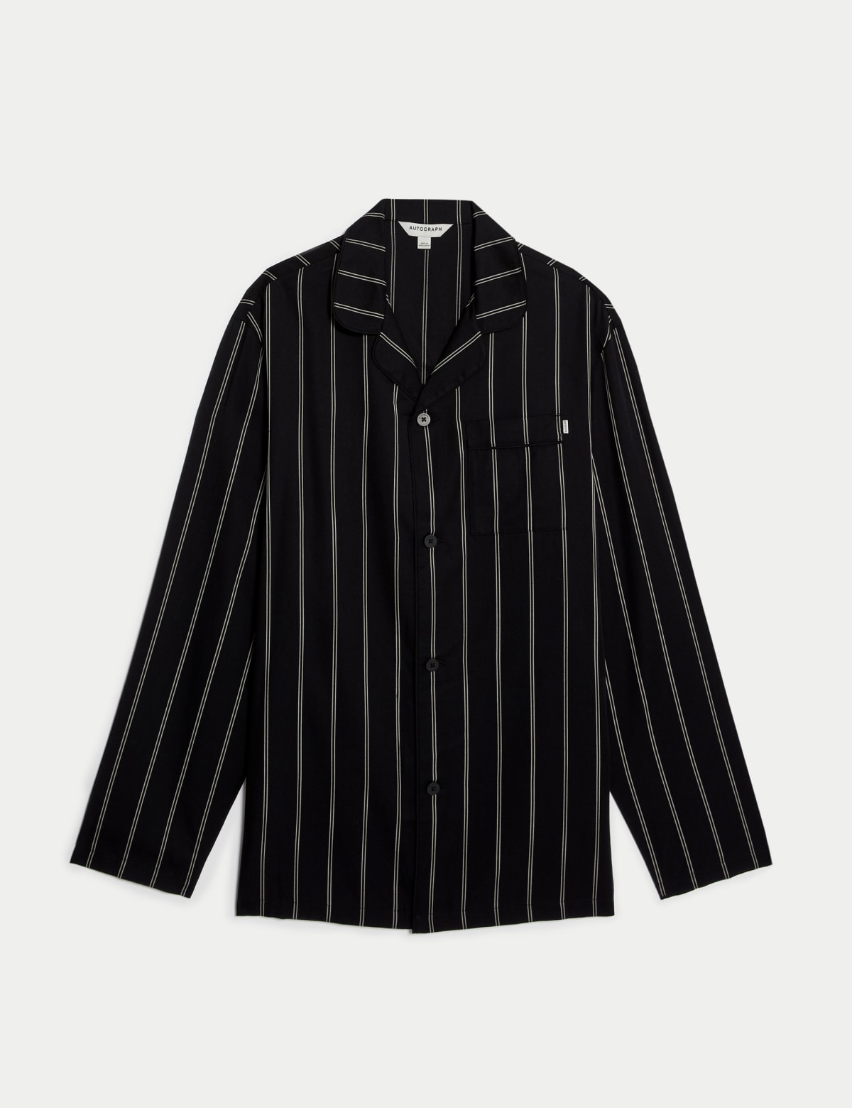 

Marks & Spencer Lyocell Striped Pyjama Top (MALE, BLACK/WHITE, XL)