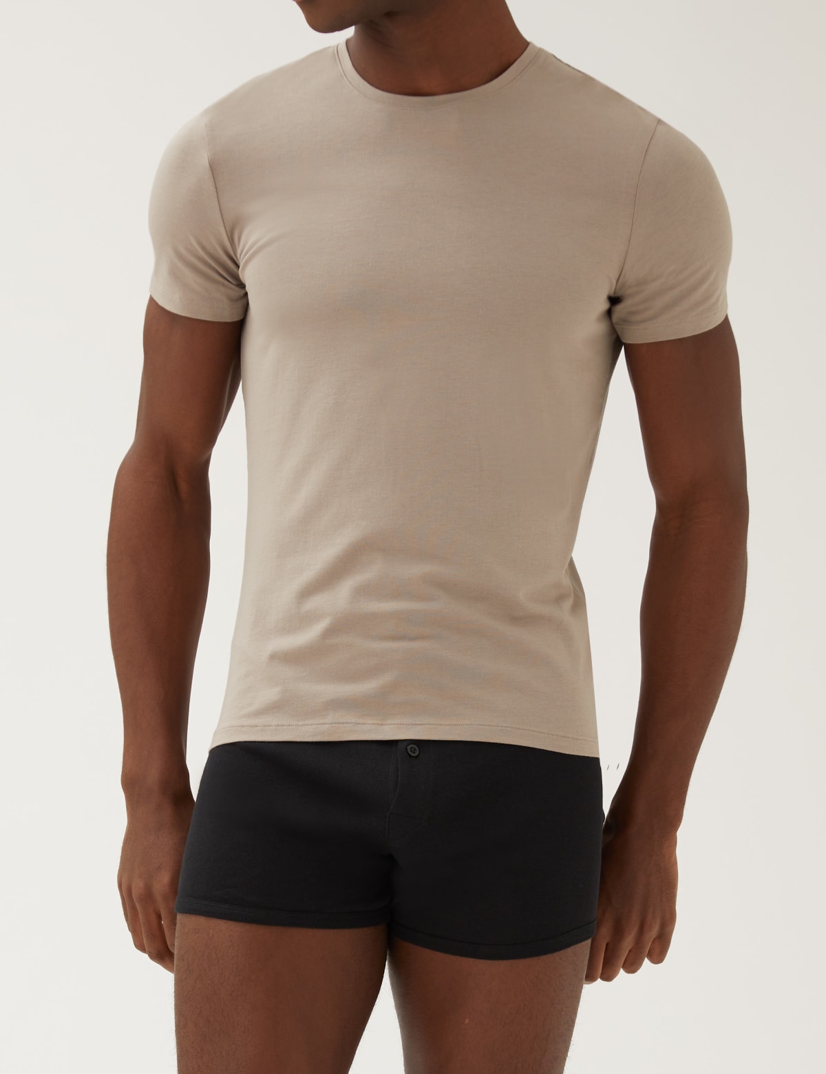 

Marks & Spencer Supima® Cotton Blend T-Shirt Vest (MALE, LATTE, L)
