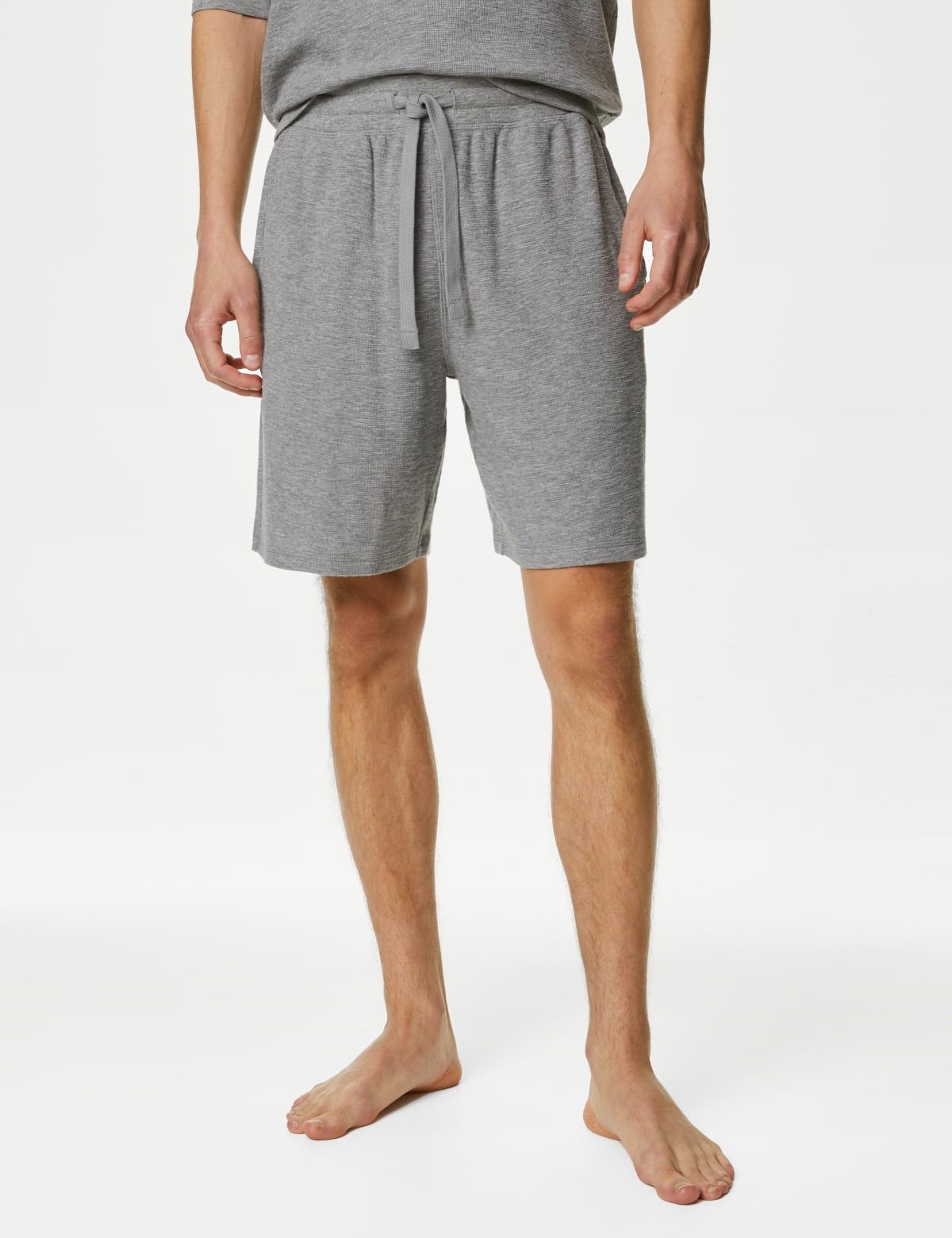 

Marks & Spencer Pure Cotton Waffle Loungewear Shorts (MALE, GREY MARL, XL)